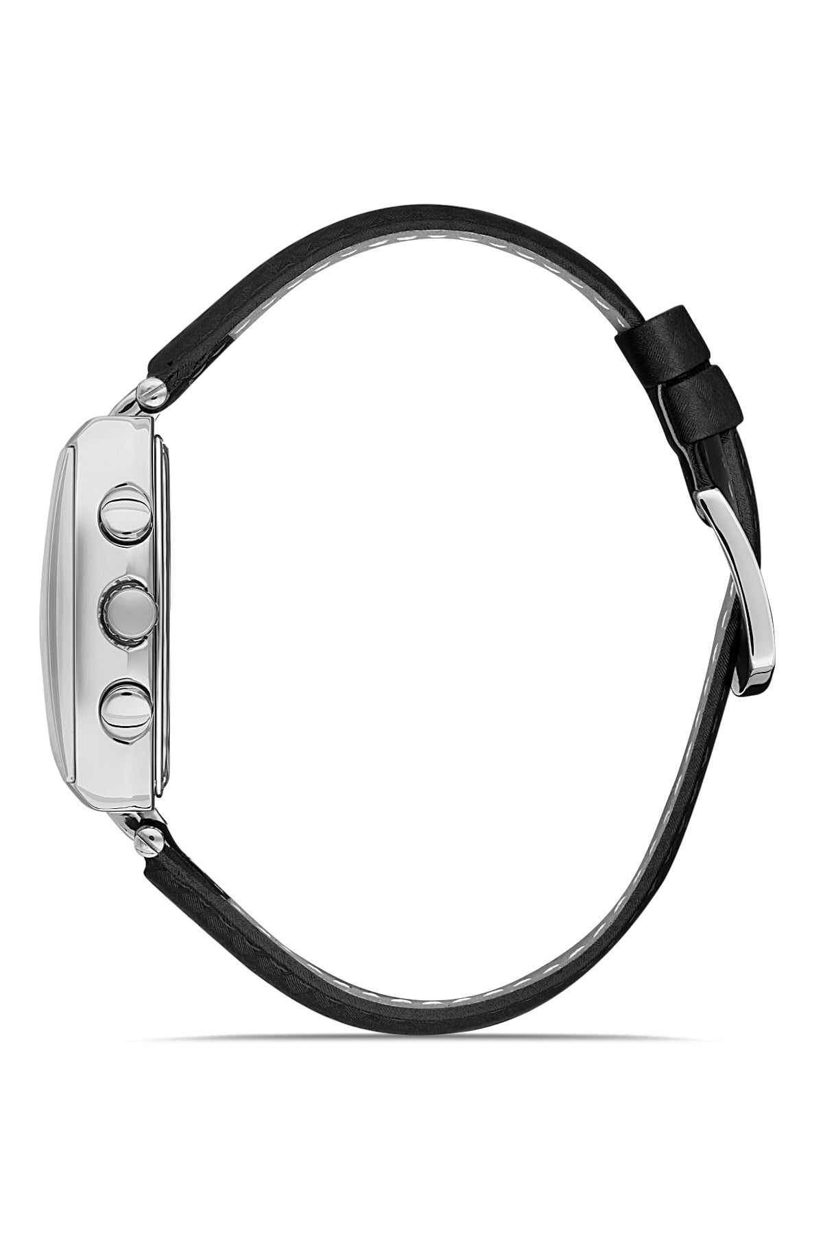 DAVID GUNER GÜMÜŞ KAPLAMALI SİYAH KADRANLI ERKEK KOL SAATİ DG-8056GB-J2