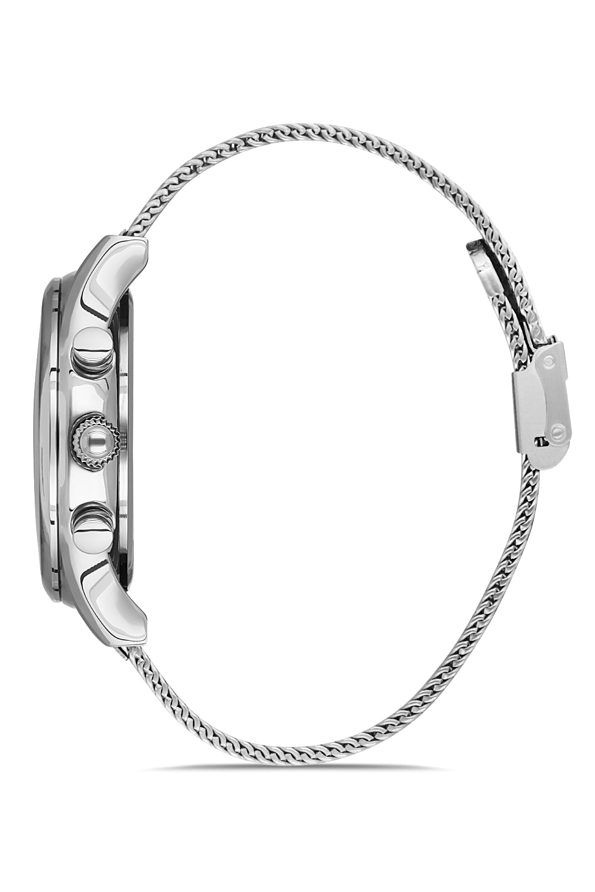 DAVID GUNER GÜMÜŞ KAPLAMALI SİYAH KADRANLI ERKEK KOL SAATİ DG-8203GC-A2