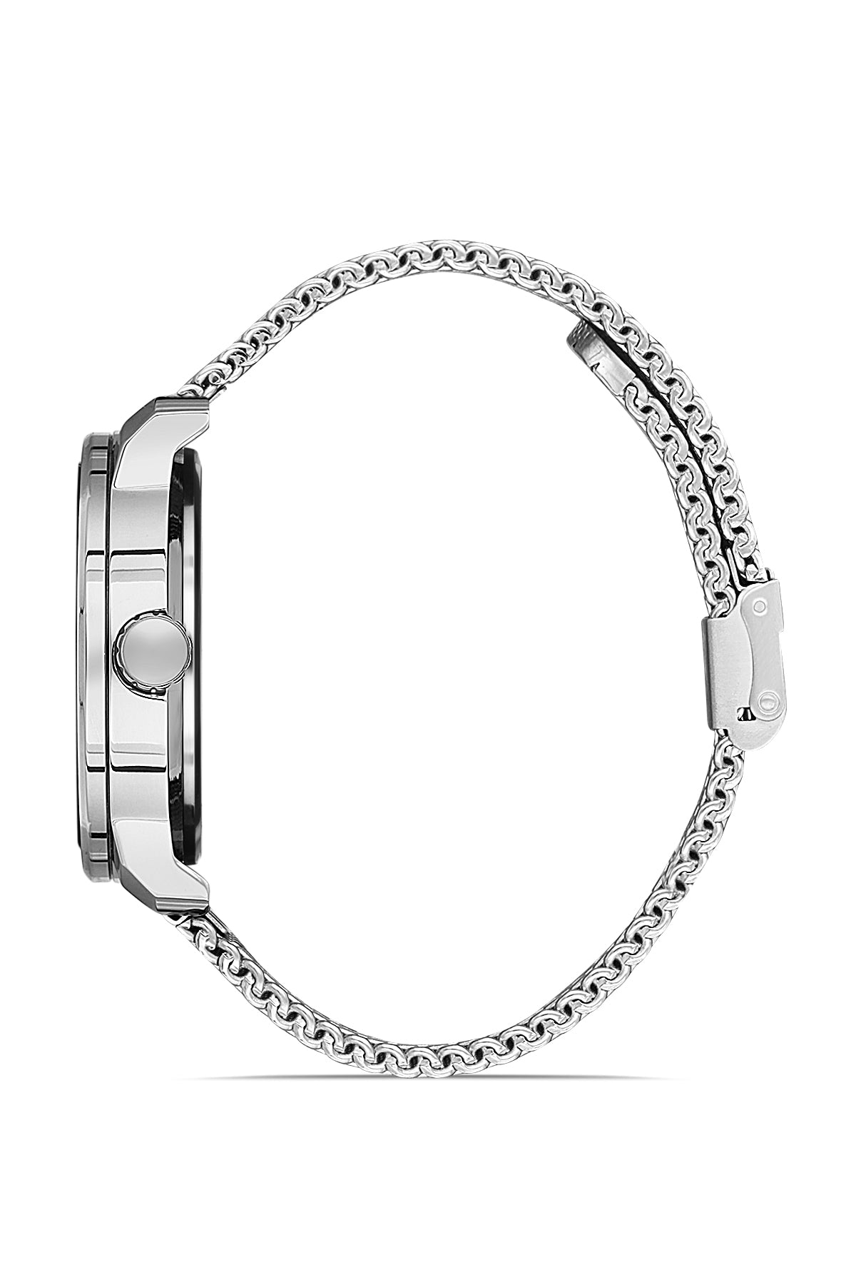 DAVID GUNER GÜMÜŞ KAPLAMALI SİYAH KADRANLI ERKEK KOL SAATİ - DG-8305GC-A2