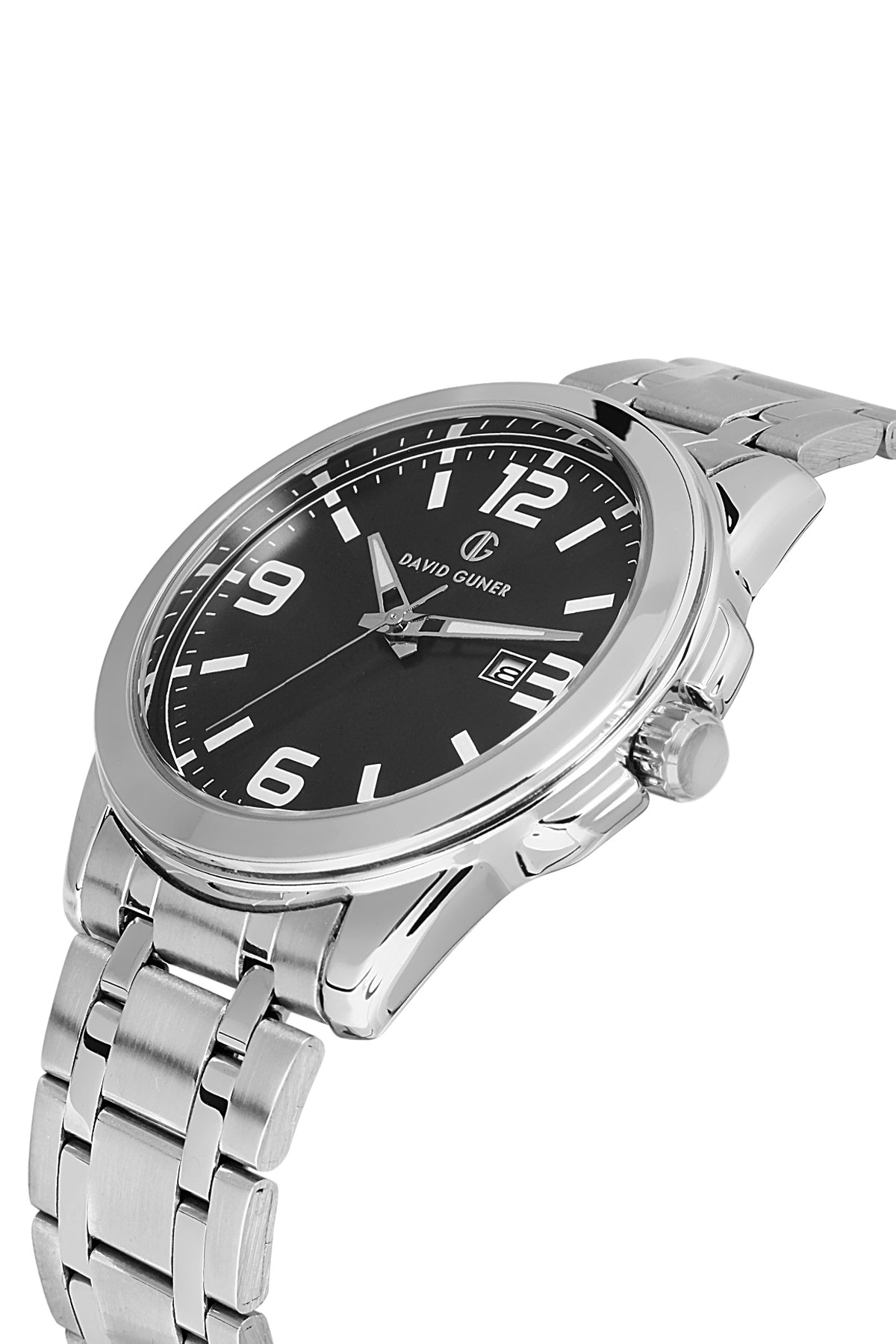 DAVID GUNER Siyah Kadranlı Takvimli Paslanmaz Çelik Erkek Kol Saati - DG-8469GA-A2