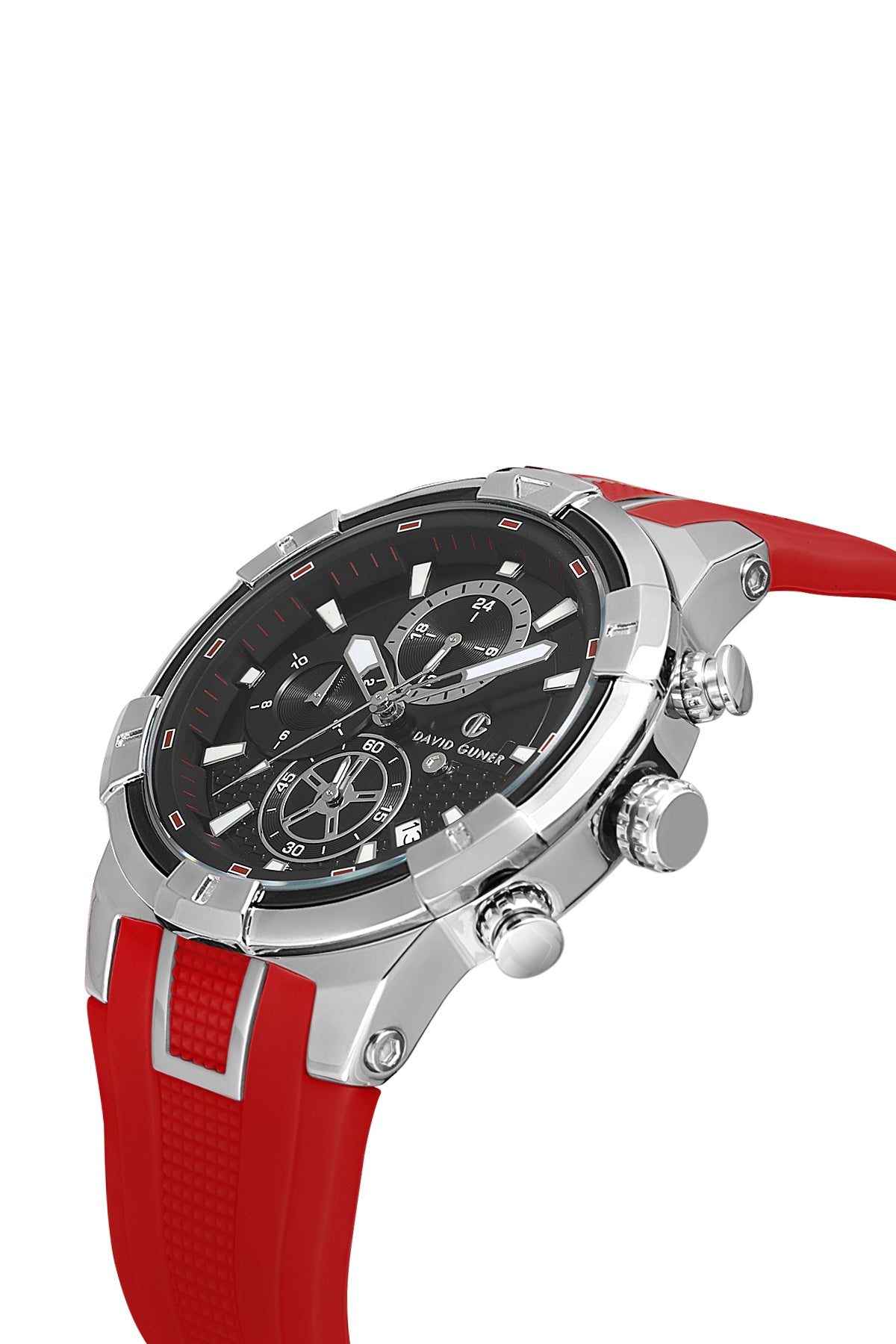 DAVID GUNER GÜMÜŞ KAPLAMALI SİYAH KADRANLI ERKEK KOL SAATİ - DG-8722GD-ZL2