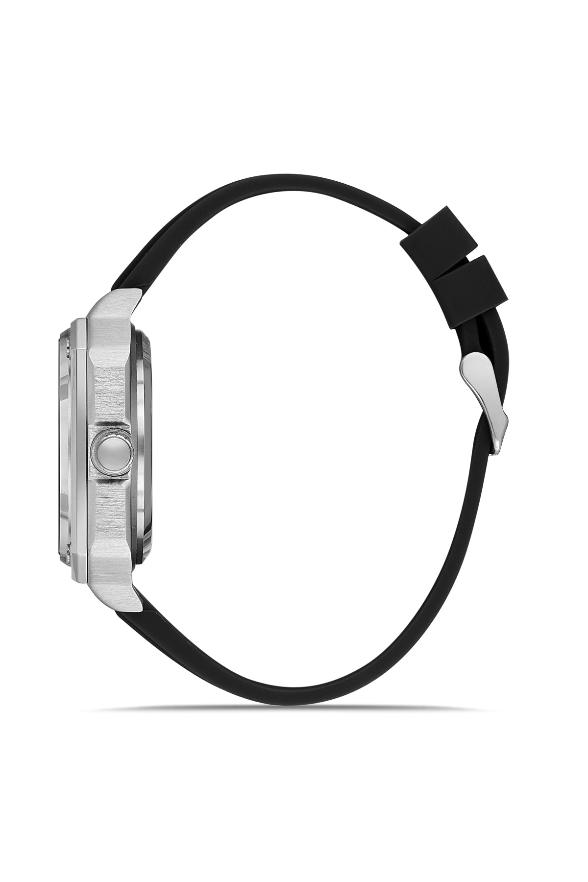 DAVID GUNER Gümüş Kaplamalı Siyah Kadranlı Erkek Kol Saati - DG-8736GD-J2