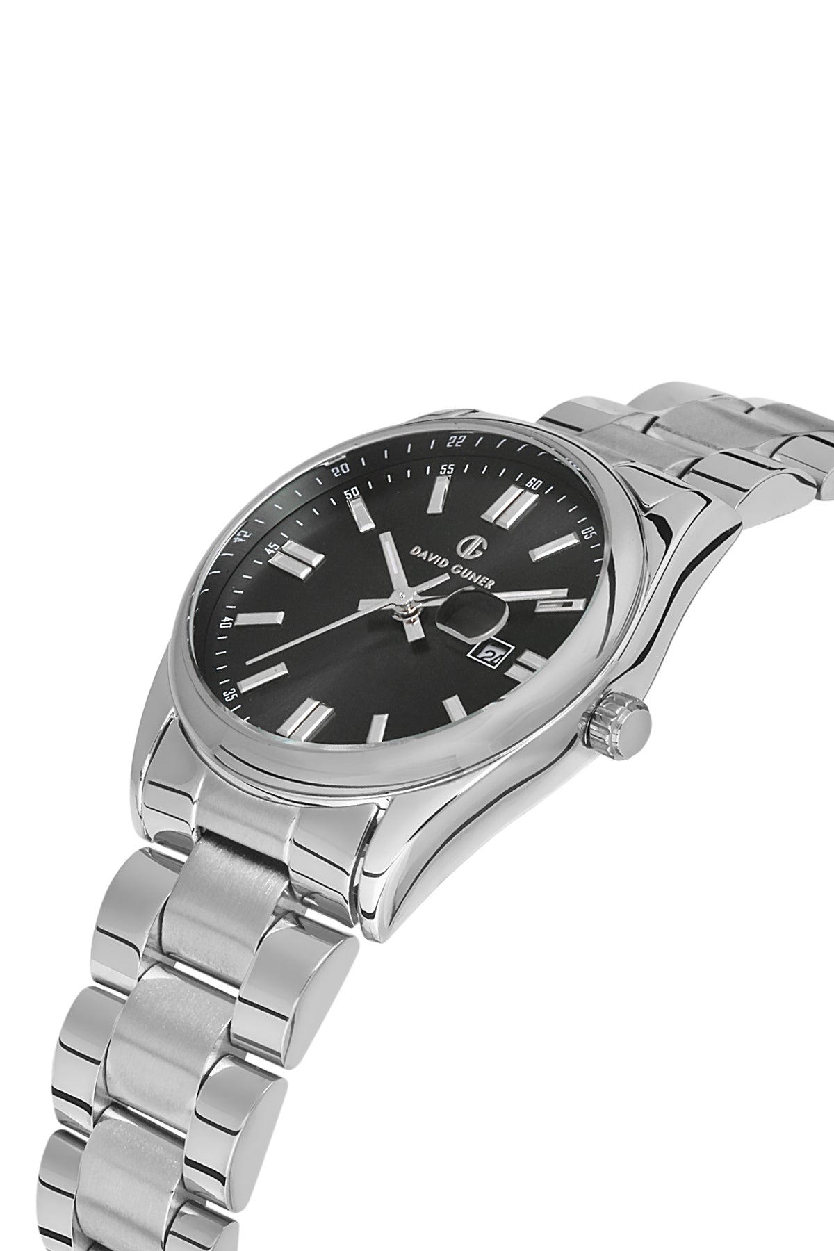DAVID GUNER GÜMÜŞ KAPLAMALI SİYAH KADRANLI KADIN KOL SAATİ - DG-8391LA-A2