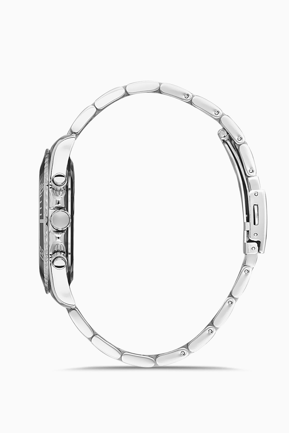 DAVID GUNER Silver Plating Black Dial Multifunctional Men's Watch