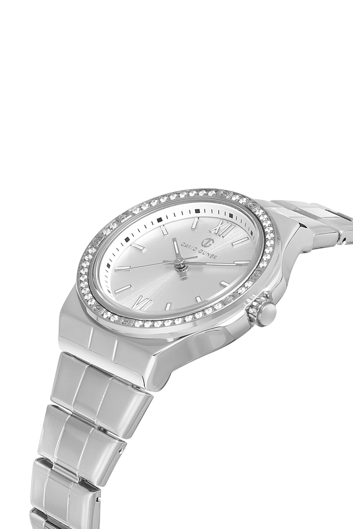 DAVID GUNER Silver Plating Stone Women's Watch
