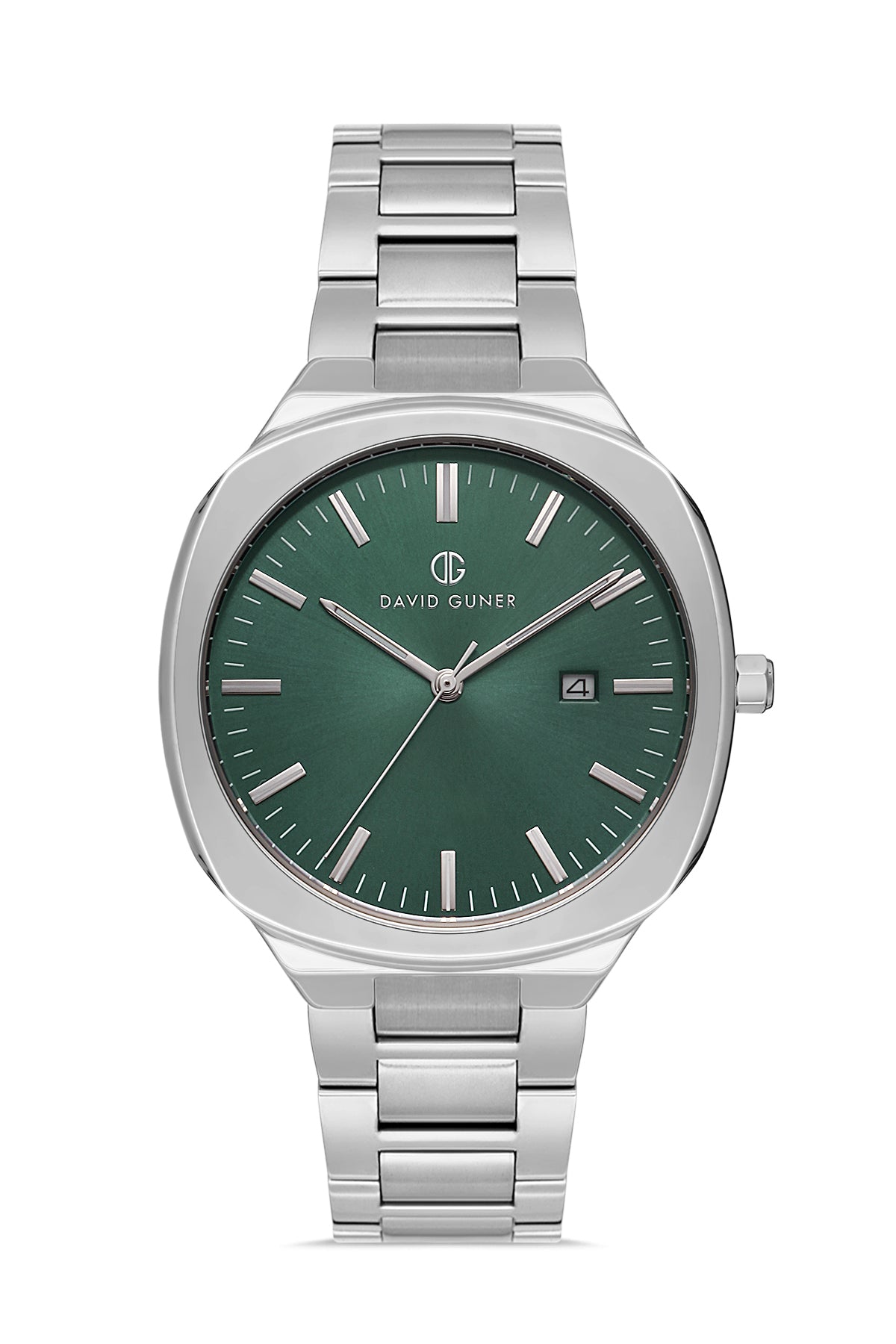 DAVID GUNER GÜMÜŞ KAPLAMALI YEŞİL KADRANLI ERKEK KOL SAATİ - DG-8413GA-A10