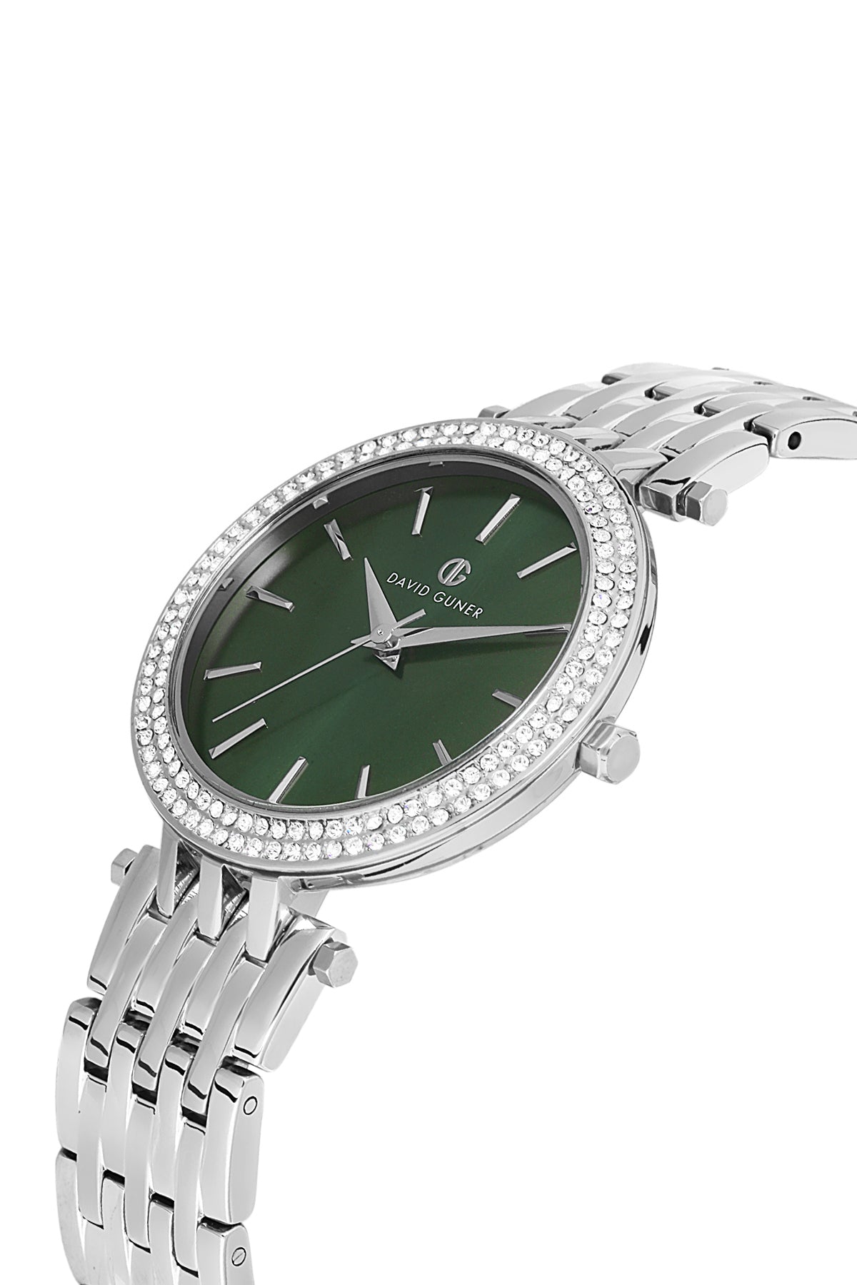 DAVID GUNER GÜMÜŞ KAPLAMALI YEŞİL KADRANLI KADIN KOL SAATİ - DG-8414LA-A10
