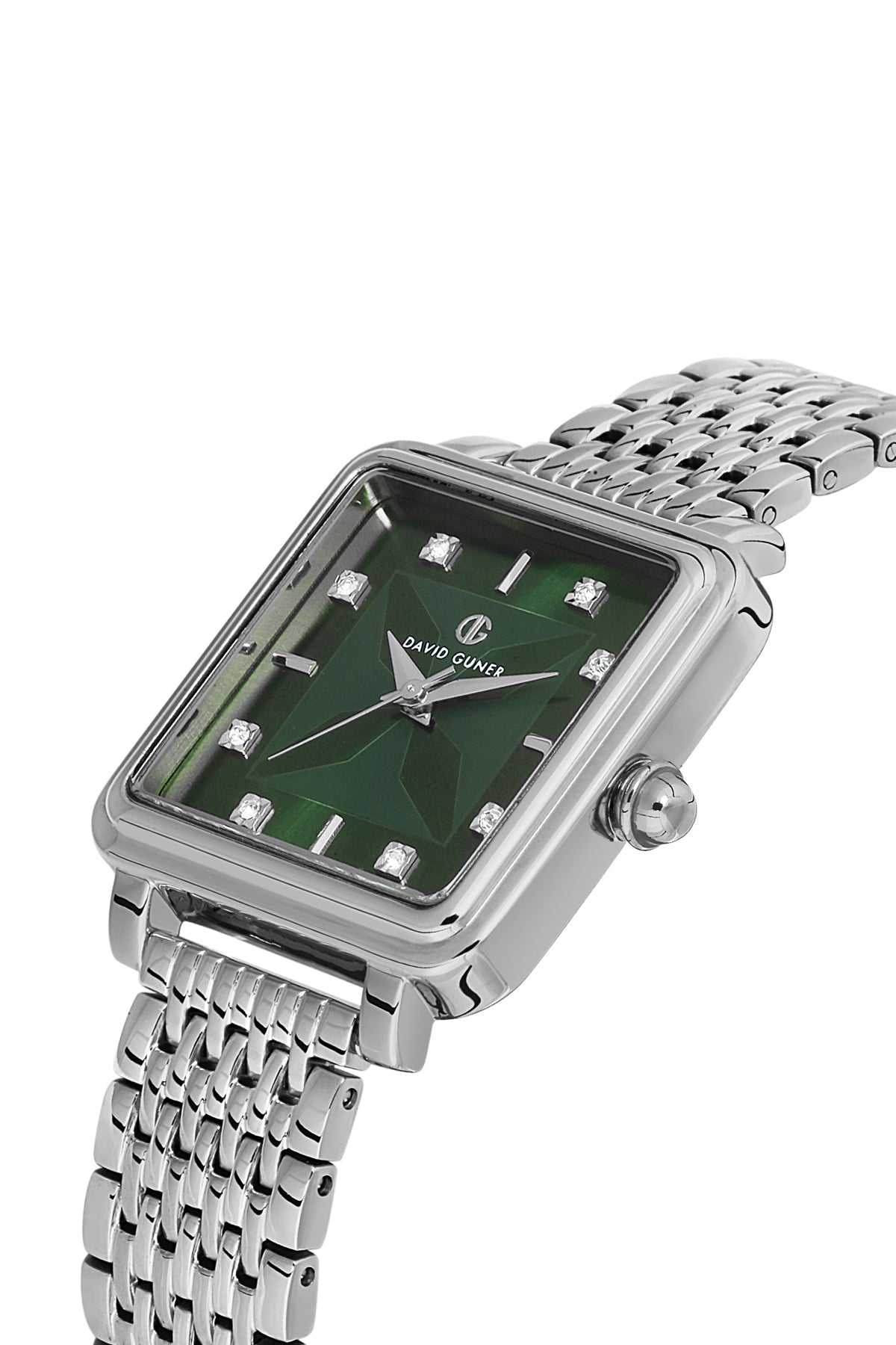 DAVID GUNER Yeşil Kadranlı Gümüş Kaplamalı Kadın Kol Saati - DG-8471LA-A10