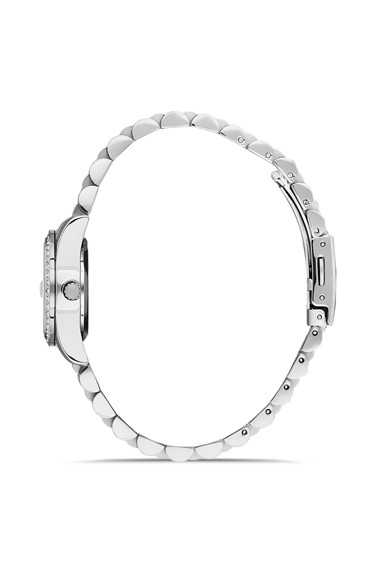 DAVID GUNER Yeşil Kadranlı Gümüş Kaplamalı Takvimli Kadın Kol Saati - DG-8474LA-A10