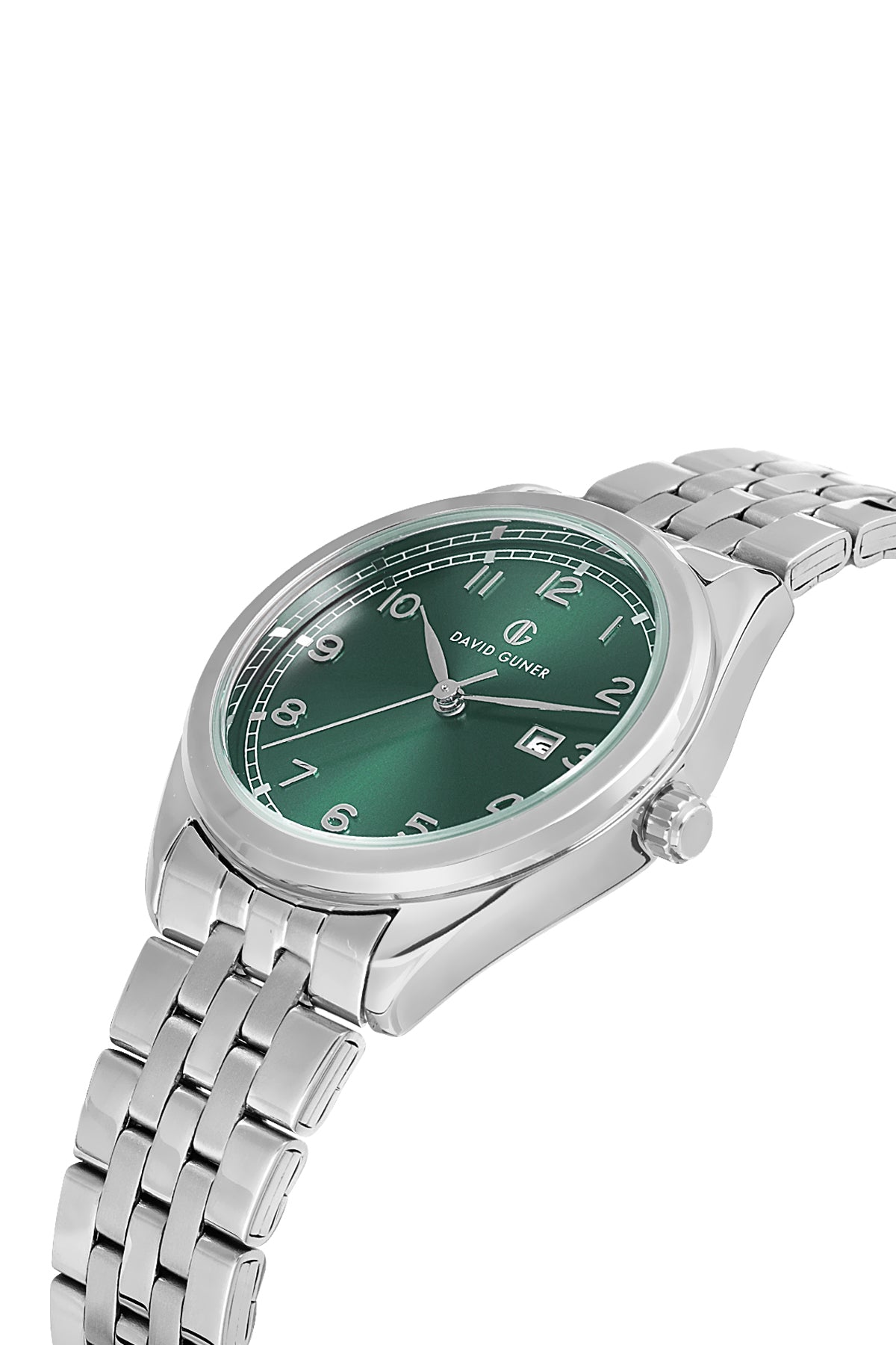 DAVID GUNER GÜMÜŞ KAPLAMALI YEŞİL KADRANLI KADIN KOL SAATİ DG-8746LA-A10