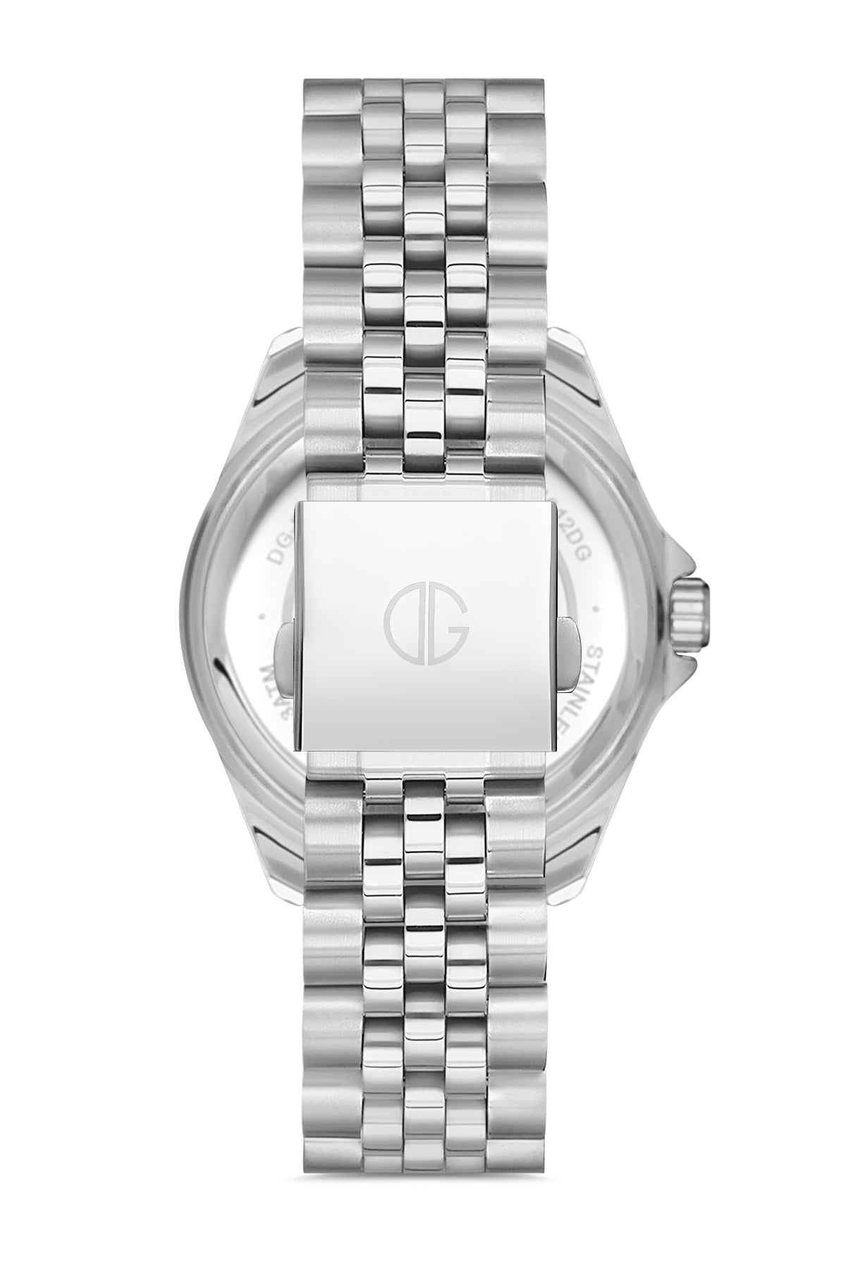 DAVID GUNER Gümüş Renk Kaplamalı Lacivert Kadranlı Takvimli Erkek Kol Saati - DG-8230GA-A3