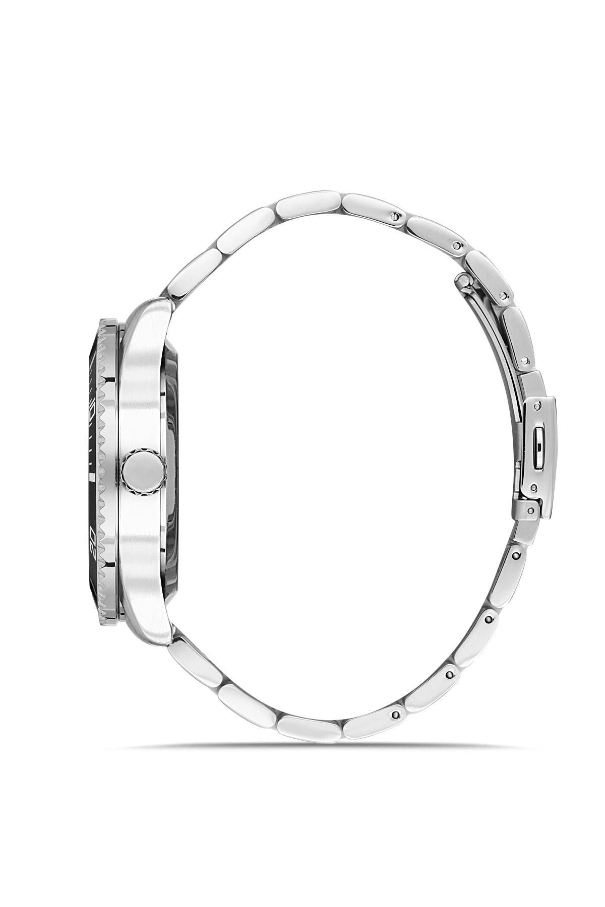 DAVID GUNER Gümüş Siyah Kaplama Siyah Kadranlı Multi Fonksiyonlu Erkek Kol Saati - DG-8851GA-J2