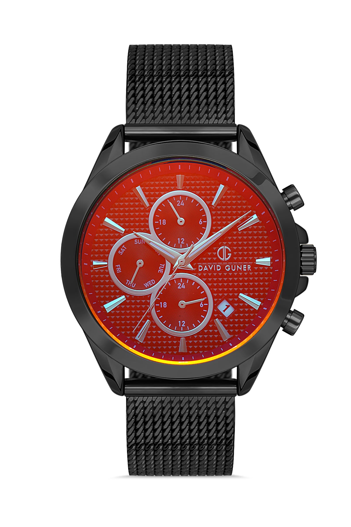 DAVID GUNER GUN KAPLAMALI RENKLİ CAMLI ERKEK KOL SAATİ - DG-8323GC-V3