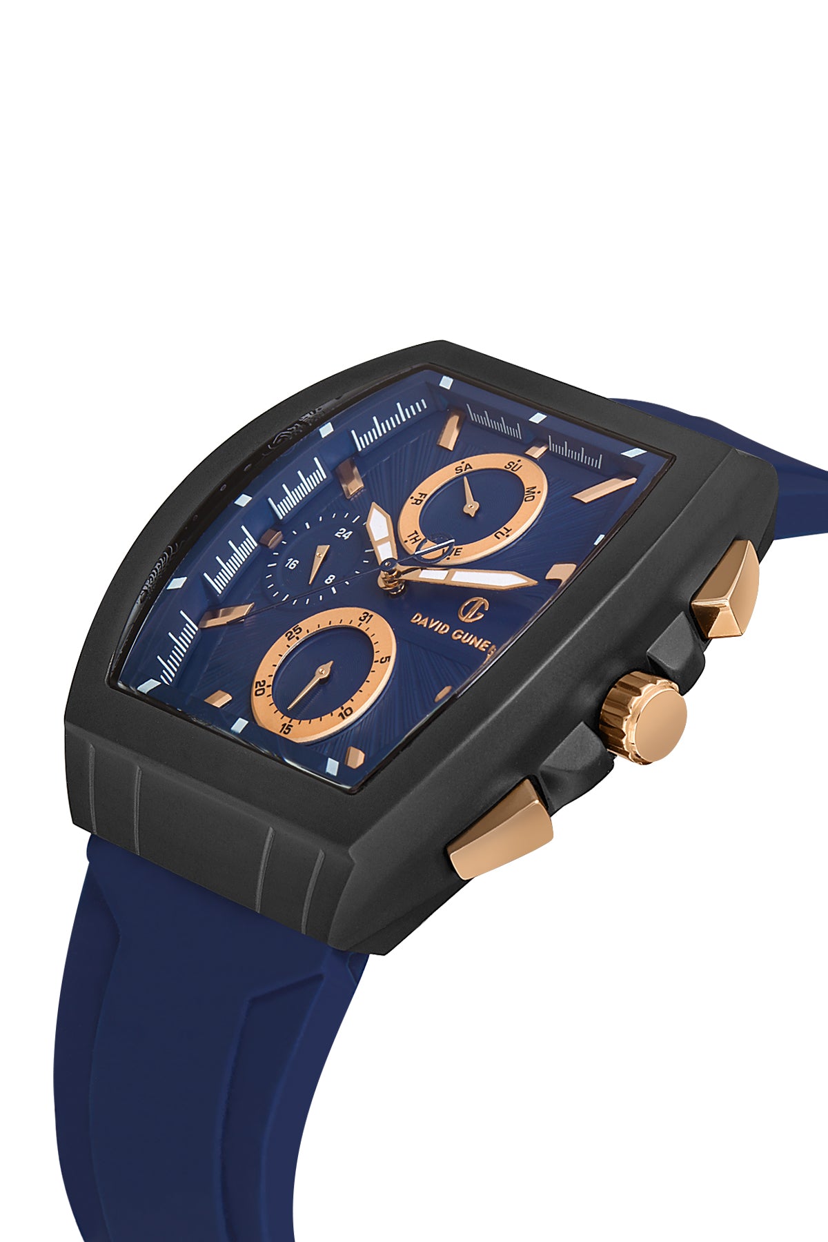 DAVID GUNER GUN KAPLAMALI MAVİ KADRANLI ERKEK KOL SAATİ DG-8486GD-ZA3