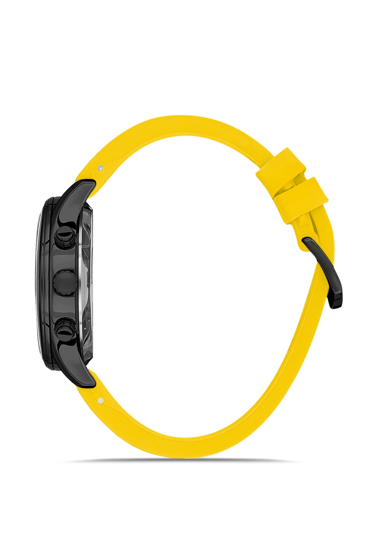 DAVID GUNER Men's Watch with Yellow Silicone Band