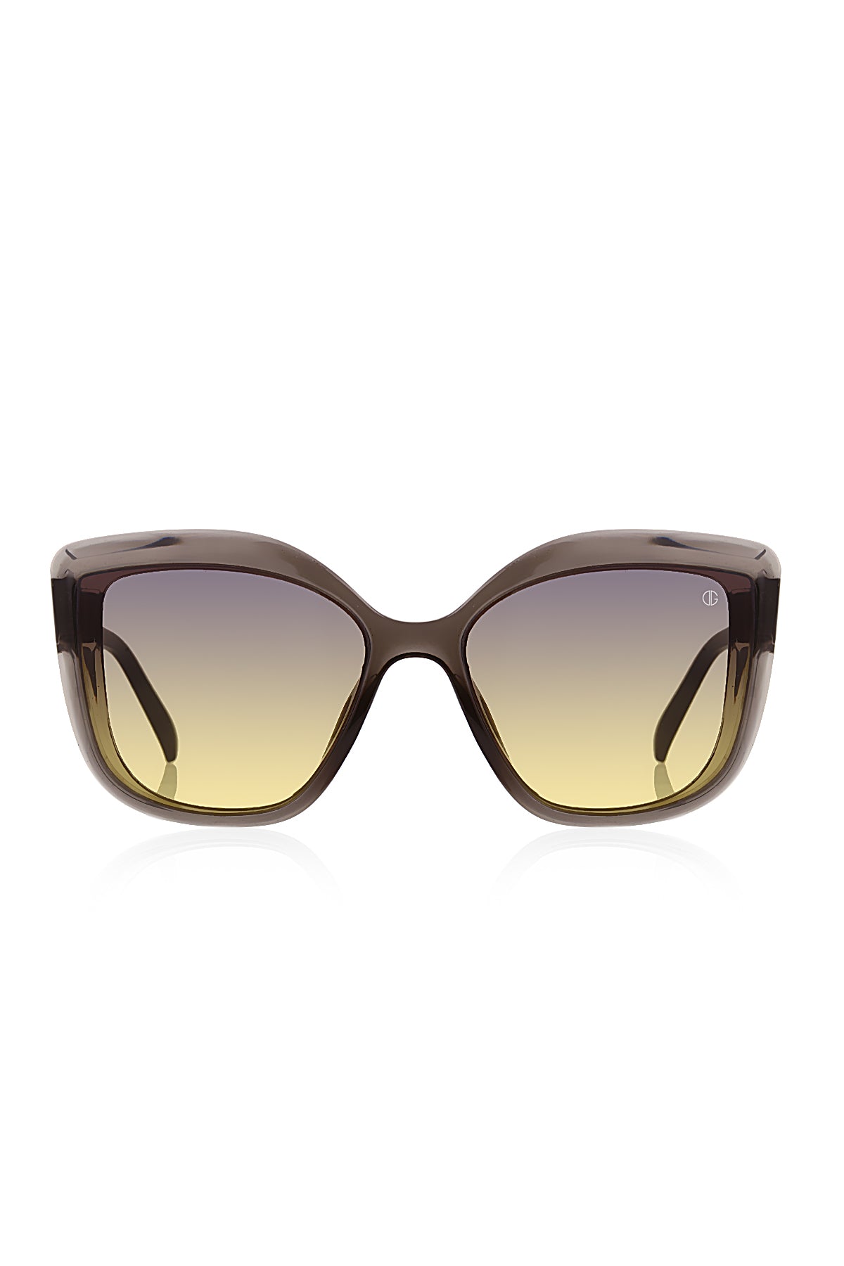 DAVID GUNER Şeffaf Siyah Çerçeveli Yeşil Degrade Camlı Kadın Güneş Gözlüğü