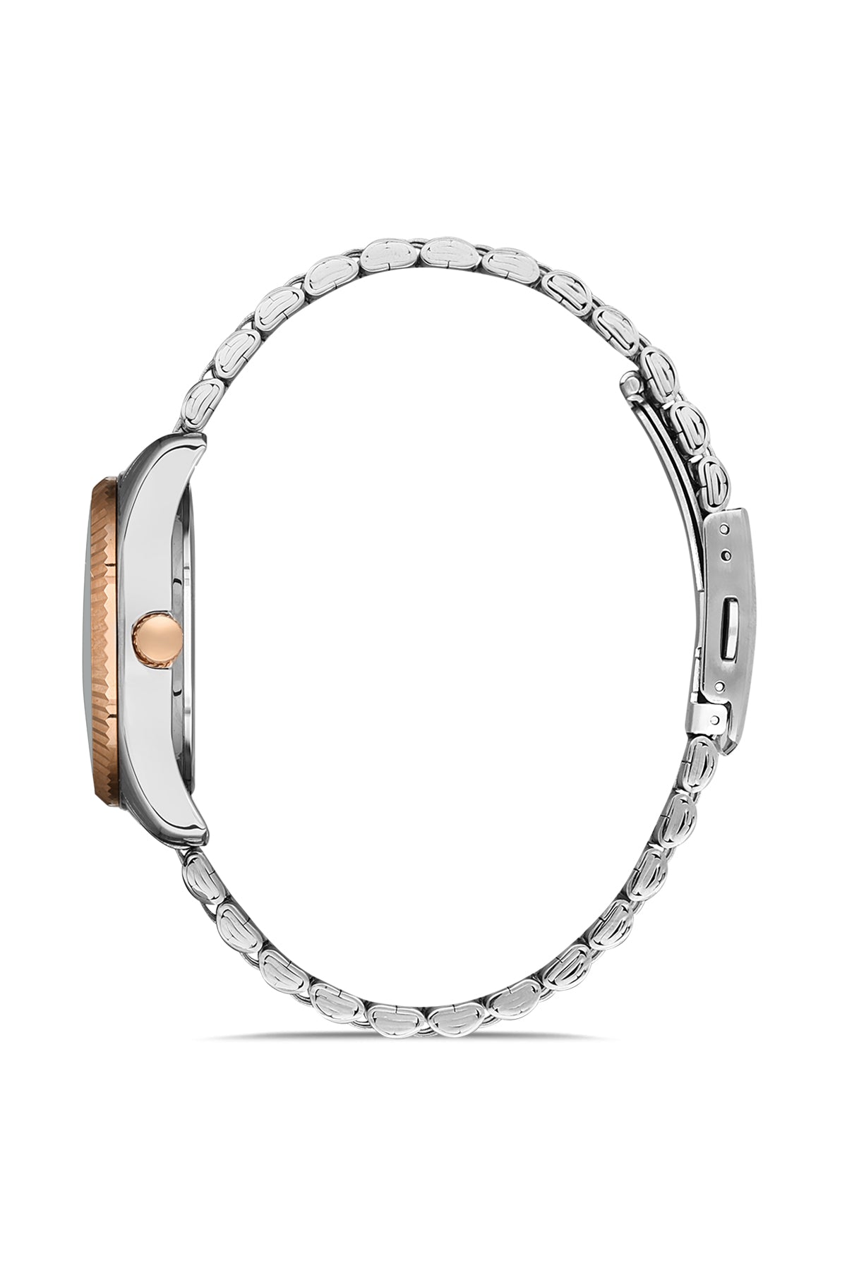 DAVID GUNER Kahverengi Kadranlı Rose Beyaz Kaplamalı Kadın Kol Saati - DG-8314LA-E6