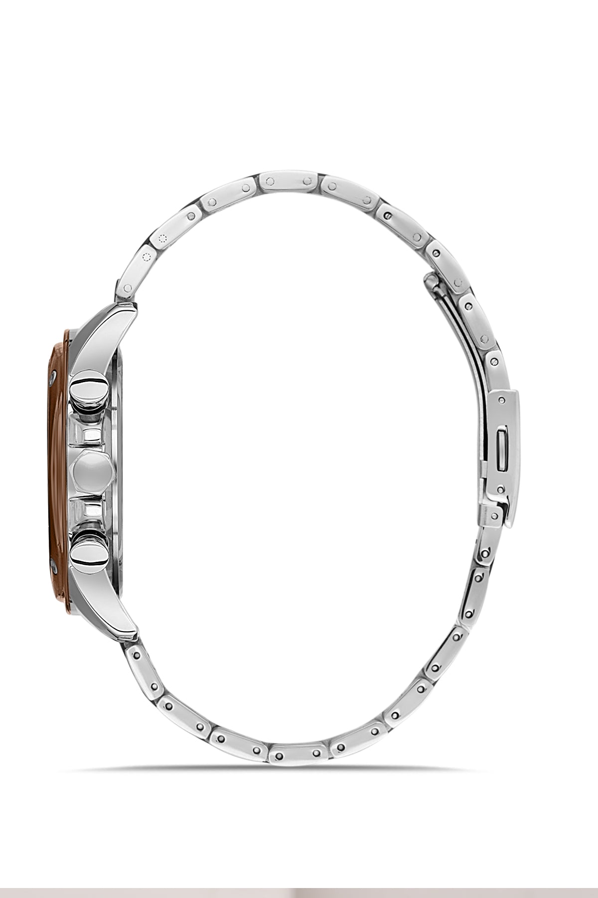 DAVID GUNER Kahverengi Kaplama Kahverengi Kadranlı Paslanmaz Masif Çelik Erkek Kol Saati - DG-8625GA-K6