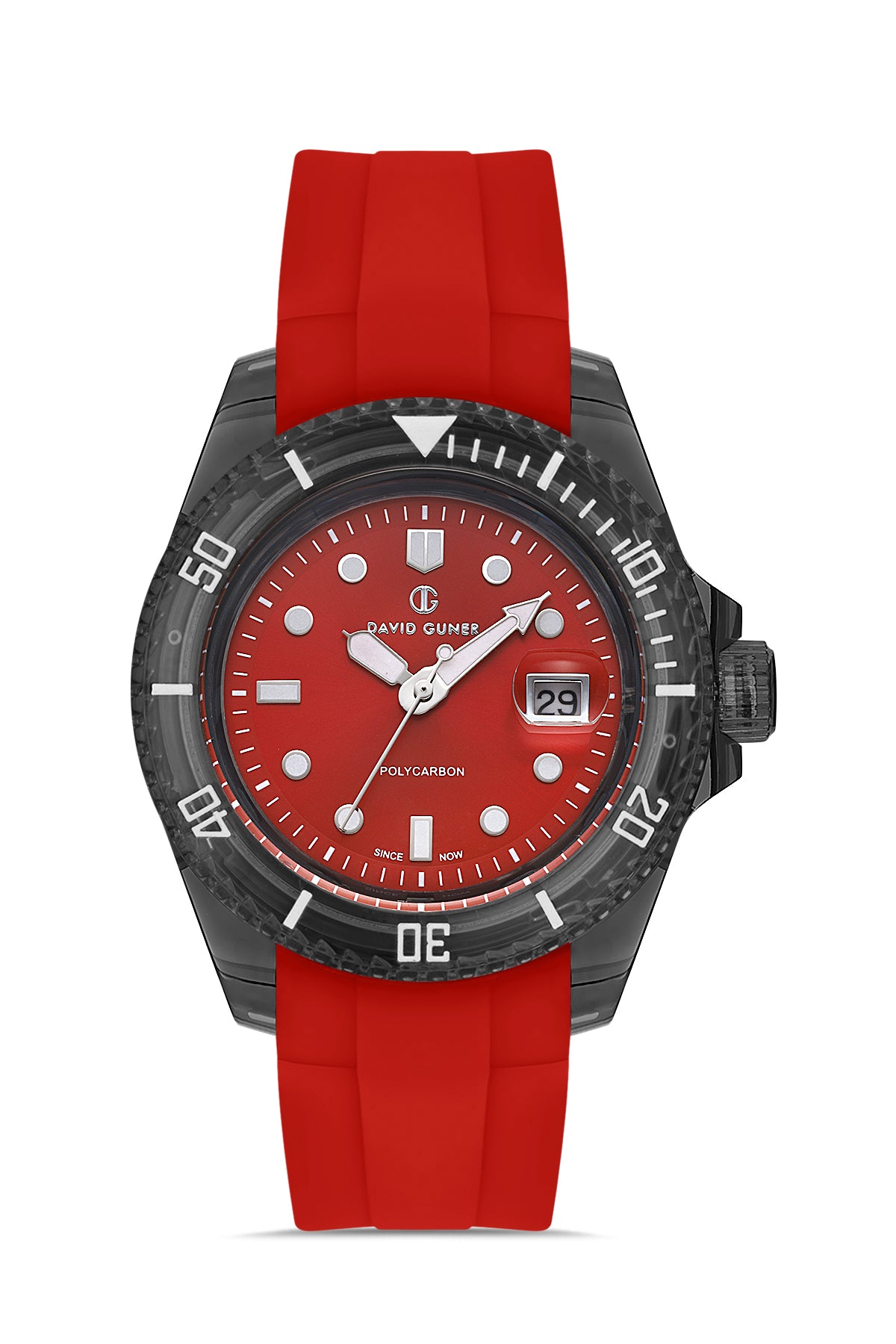 DAVID GUNER Kırmızı Kadranlı Gun Kaplamalı Unisex Kol Saati - DG-8656GD-ZP8