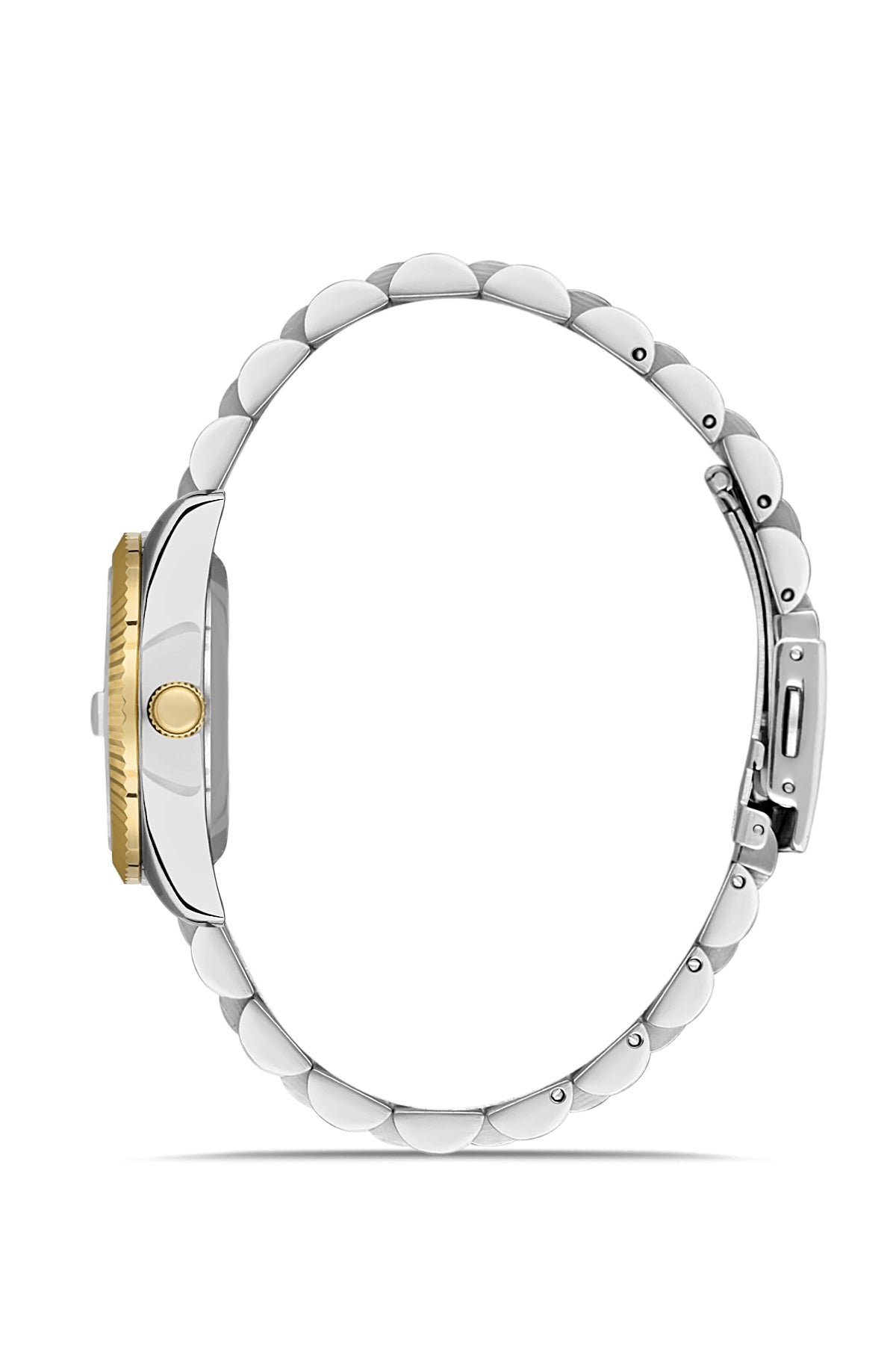 DAVID GUNER Kırmızı Kadranlı Sarı Beyaz Kaplamalı Kadın Kol Saati - DG-8630LA-D8