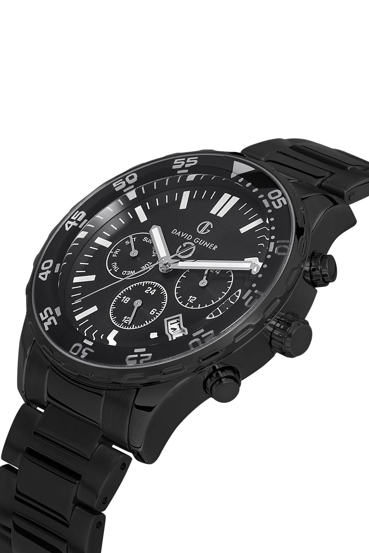 DAVID GUNER Siyah Kaplamalı Siyah Kadranlı Erkek Kol Saati - DG-8427GA-G2