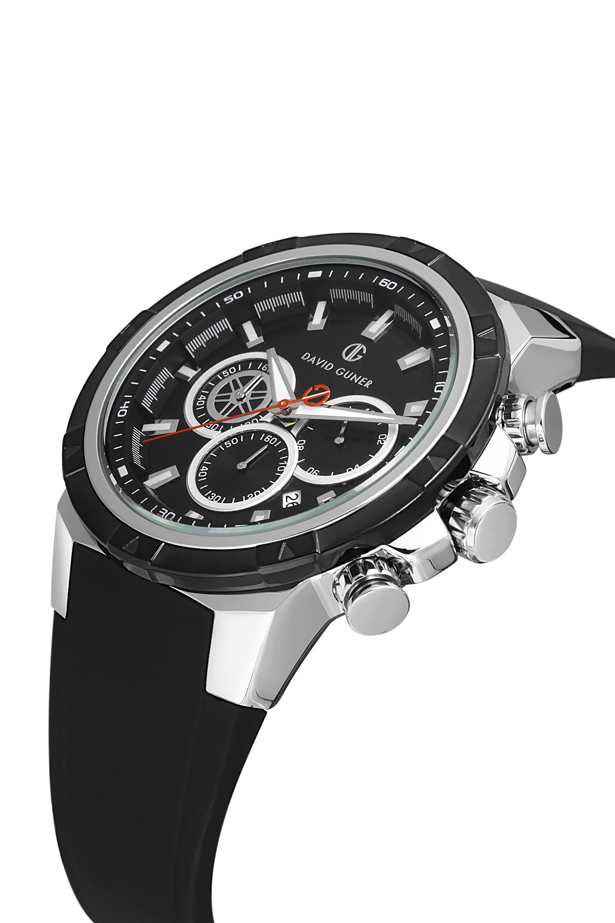 DAVID GUNER KOL SAATİ SİYAH Kadran GÜMÜŞ SİYAH Kaplama ERKEK - DG-8496GD-J2