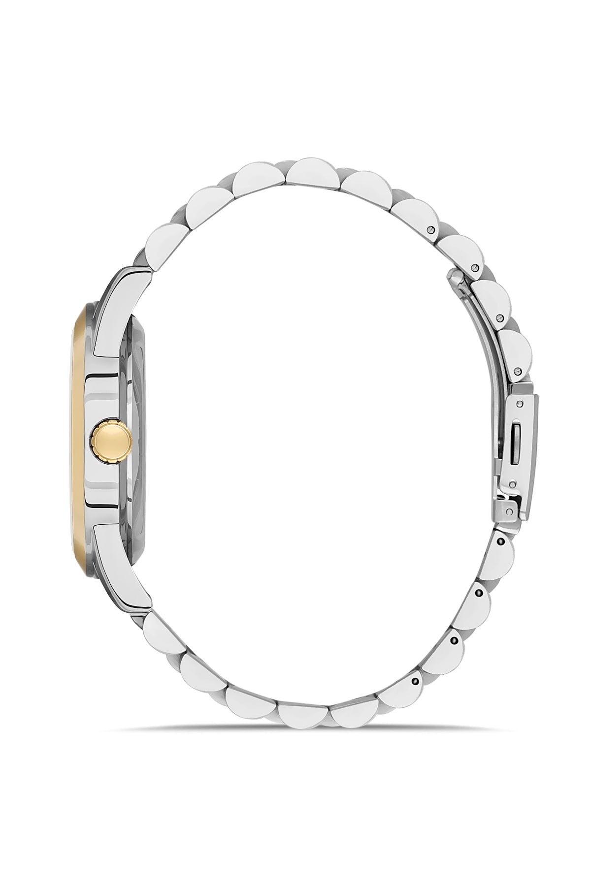 DAVID GUNER Sari beyaz Kaplamalı Gümüş Kadranlı Erkek Kol Saati - DG-8502GA-D1