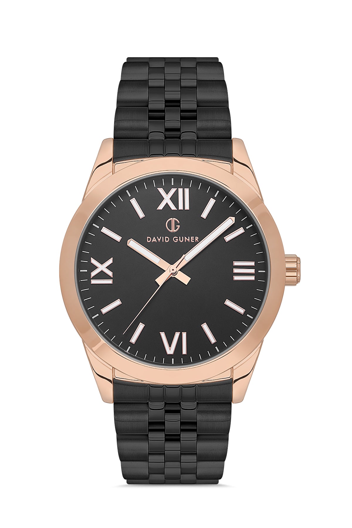 DAVID GUNER Rose siyah Kaplamalı Siyah Kadranlı Erkek Kol Saati - DG-8502GA-R2