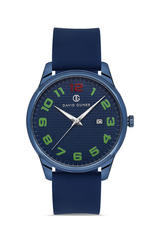 DAVID GUNER MAVİ KAPLAMALI MAVİ KADRANLI ERKEK KOL SAATİ DG-8689GD-H3