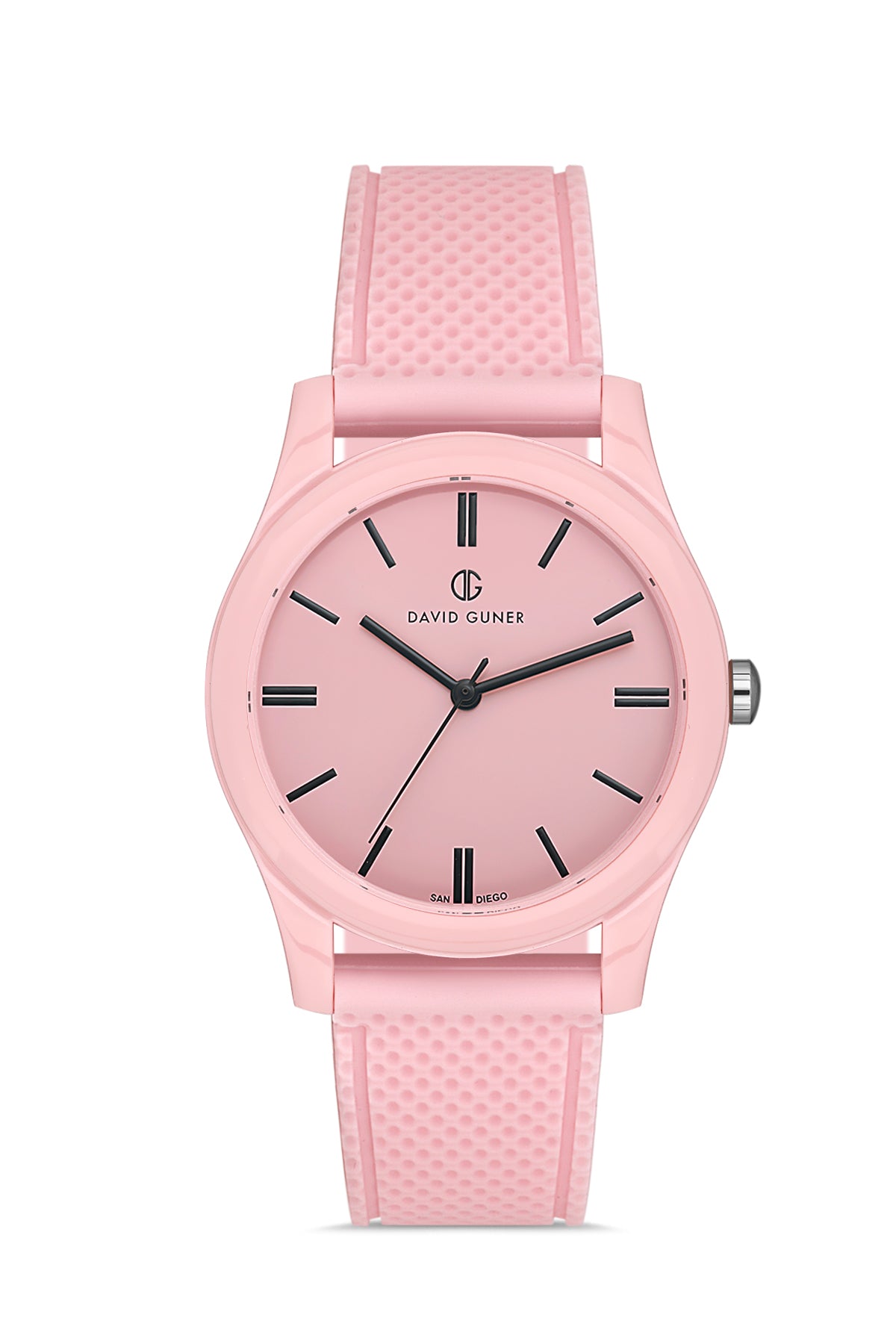 DAVID GUNER Erkek Pembe Kadranlı Pembe Silikon Kol Saati - DG-8688GD-ZO16