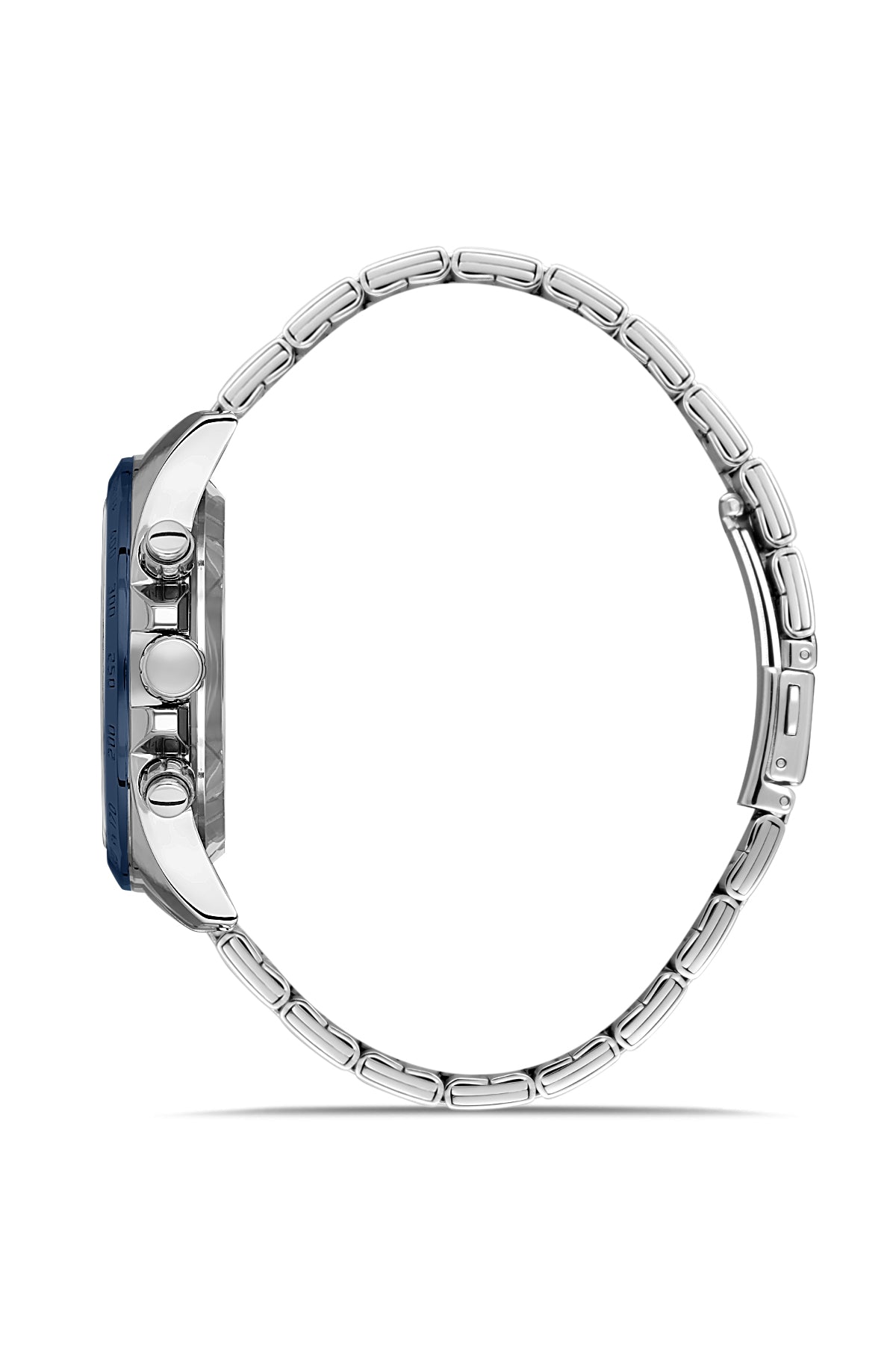 DAVID GUNER Gümüş Kaplama Mavi Kadranlı Multi Fonksiyonlu Erkek Kol Saati - DG-8743GA-L3