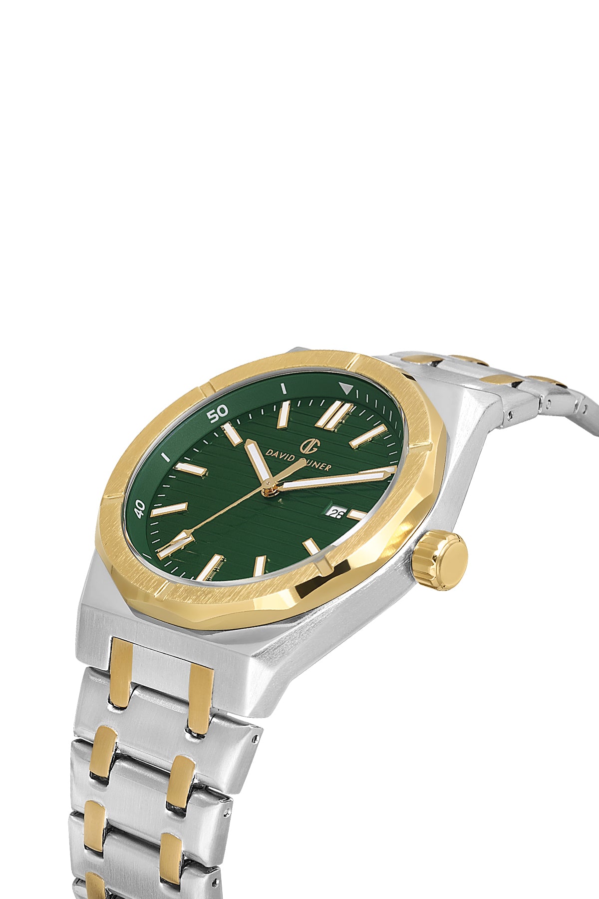 DAVID GUNER KOL SAATİ YEŞİL Kadran SARI BEYAZ Kaplama ERKEK - DG-8744GA-D10