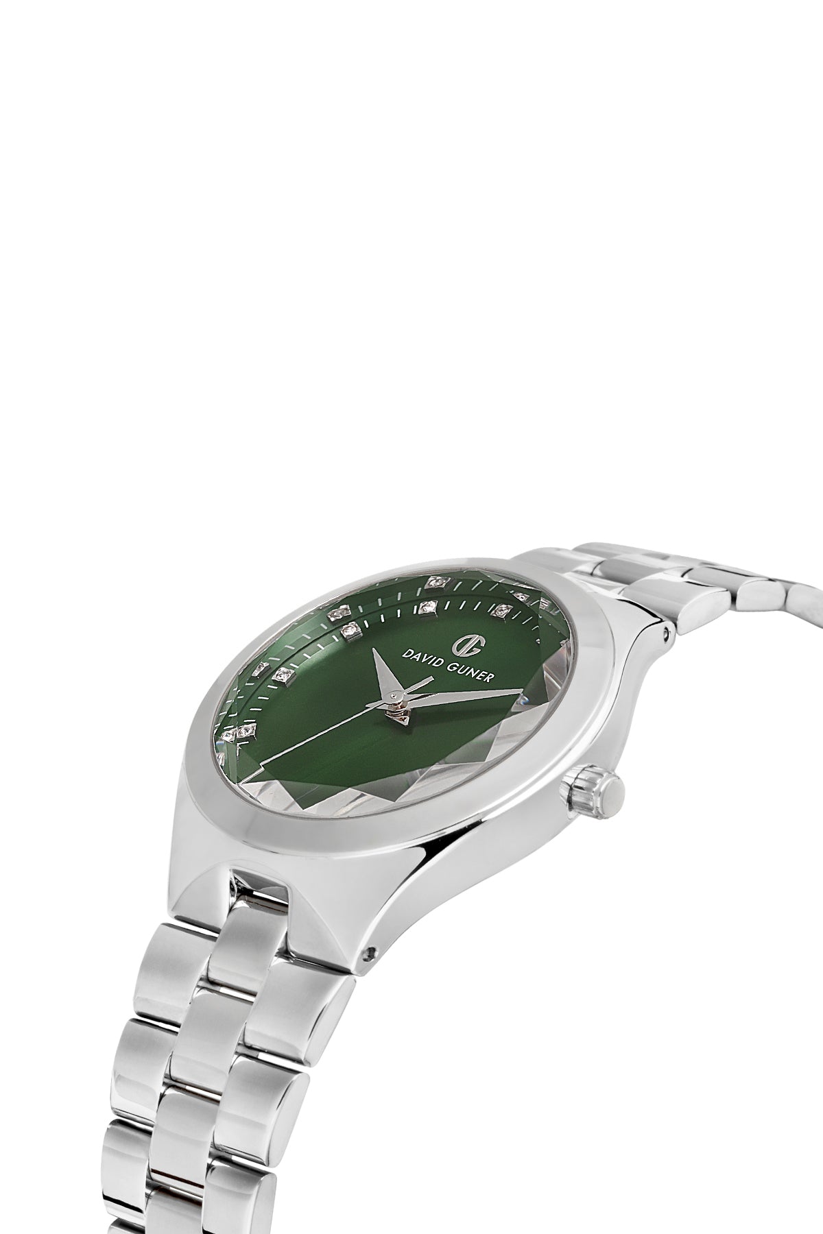 DAVID GUNER Gümüş Kaplama Yeşil Kadranlı Kadın Kol Saati - DG-8829LA-A10