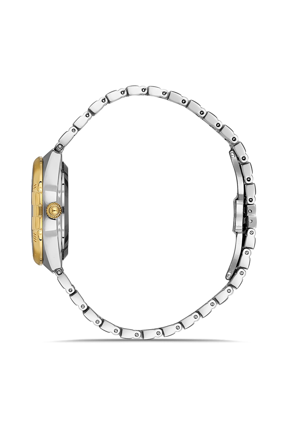 DAVID GUNER Sarı Beyaz Renk Kadranlı Takvimli Kadın Kol Saati