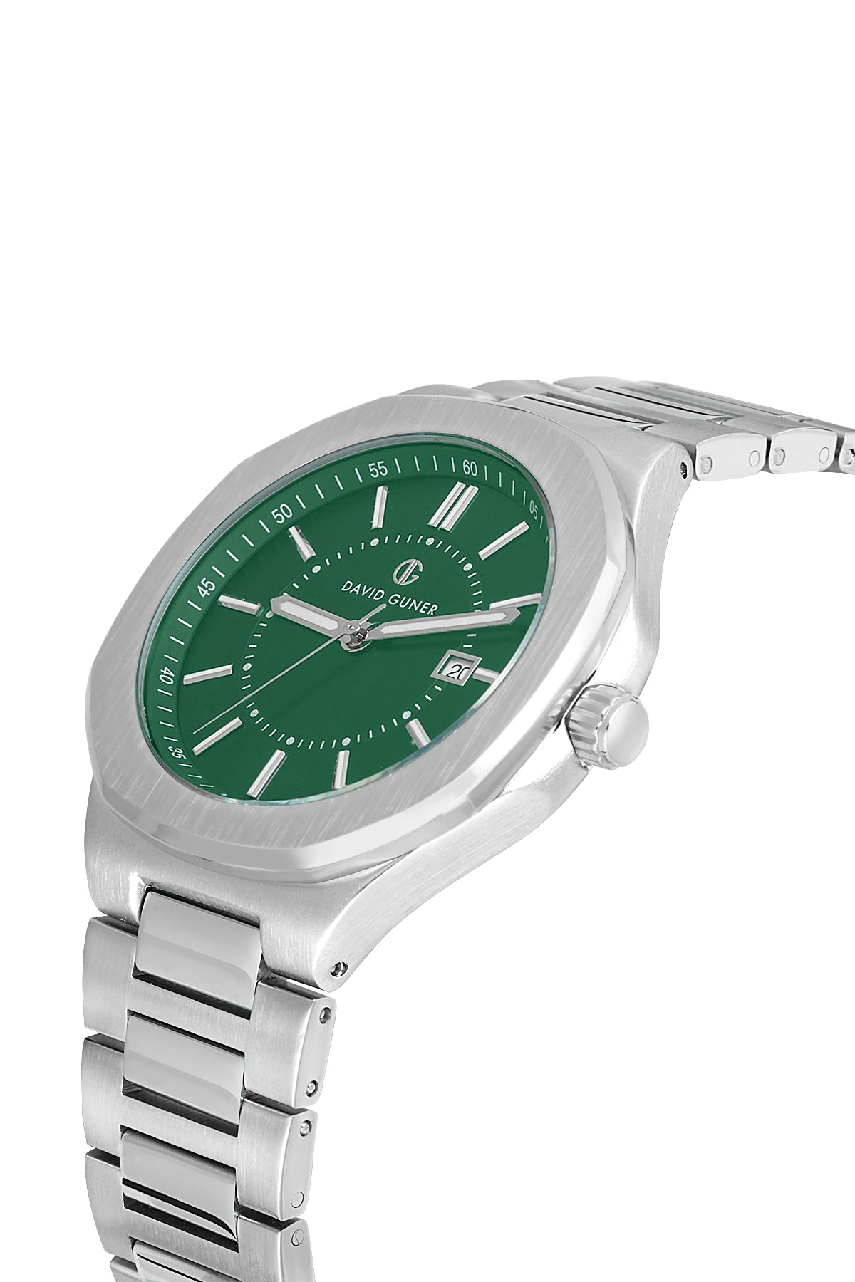 DAVID GUNER KOL SAATİ YEŞİL Kadran GÜMÜŞ Kaplama ERKEK - DG-8843GA-A10