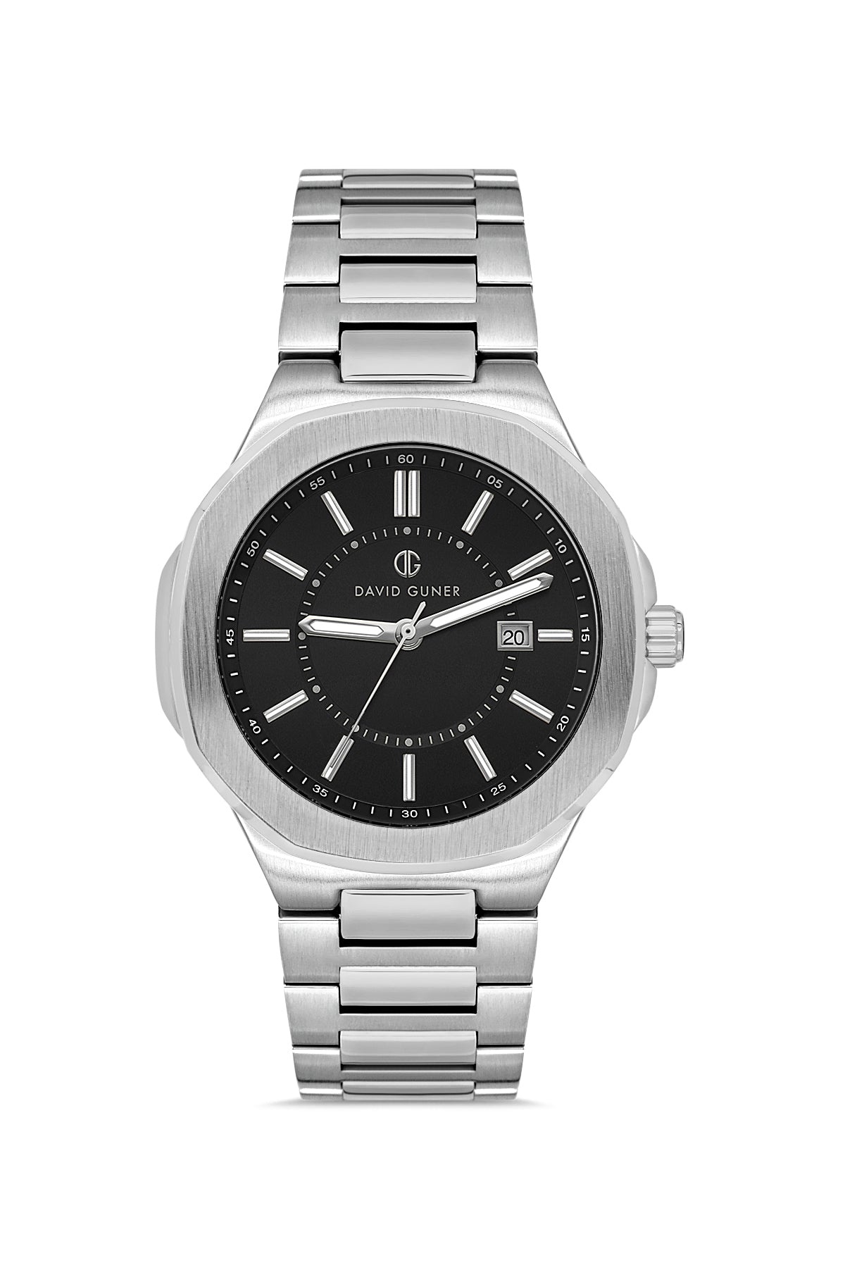 DAVID GUNER KOL SAATİ SİYAH Kadran GÜMÜŞ Kaplama ERKEK - DG-8843GA-A2