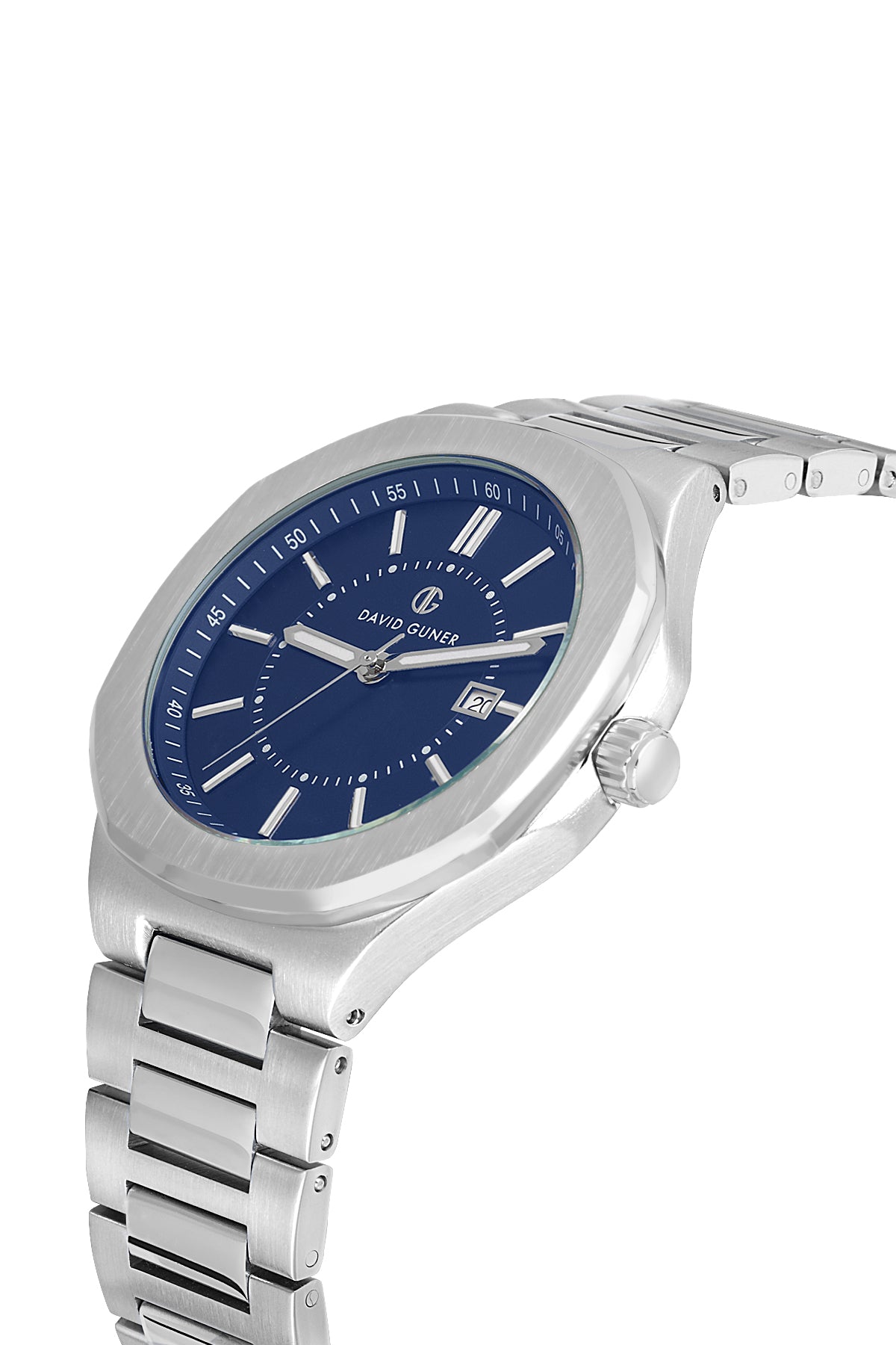 DAVID GUNER KOL SAATİ MAVİ Kadran GÜMÜŞ Kaplama ERKEK - DG-8843GA-A3