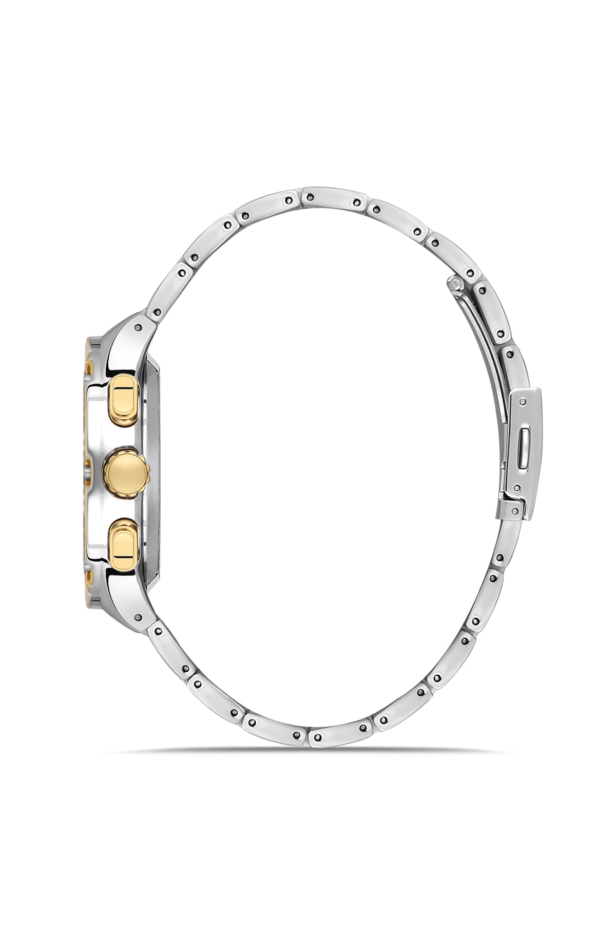 DAVID GUNER Sarı beyaz Kaplamalı Gümüş Kadranlı Erkek Kol Saati - DG-8852GA-D2