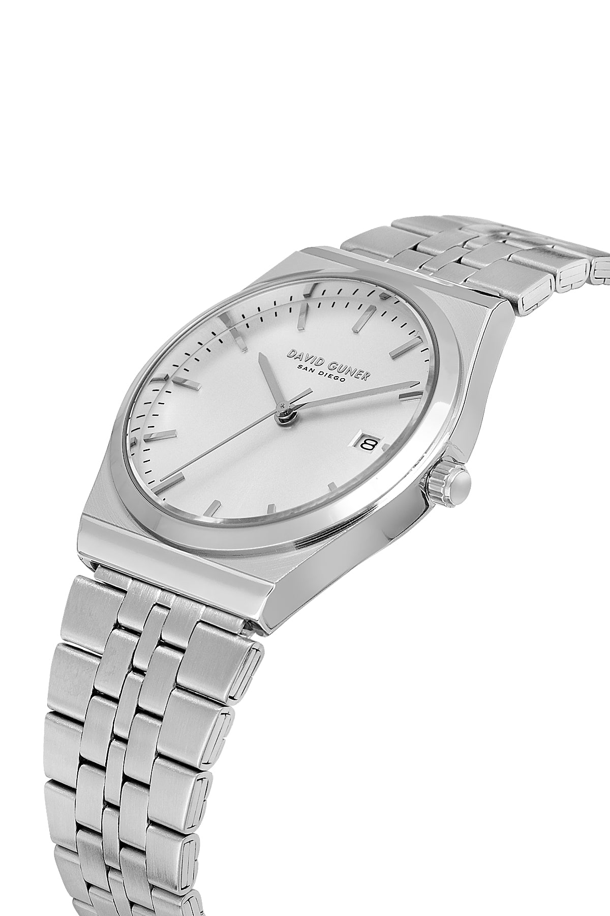 DAVID GUNER Gümüş Renk Takvimli Unisex Kol Saati