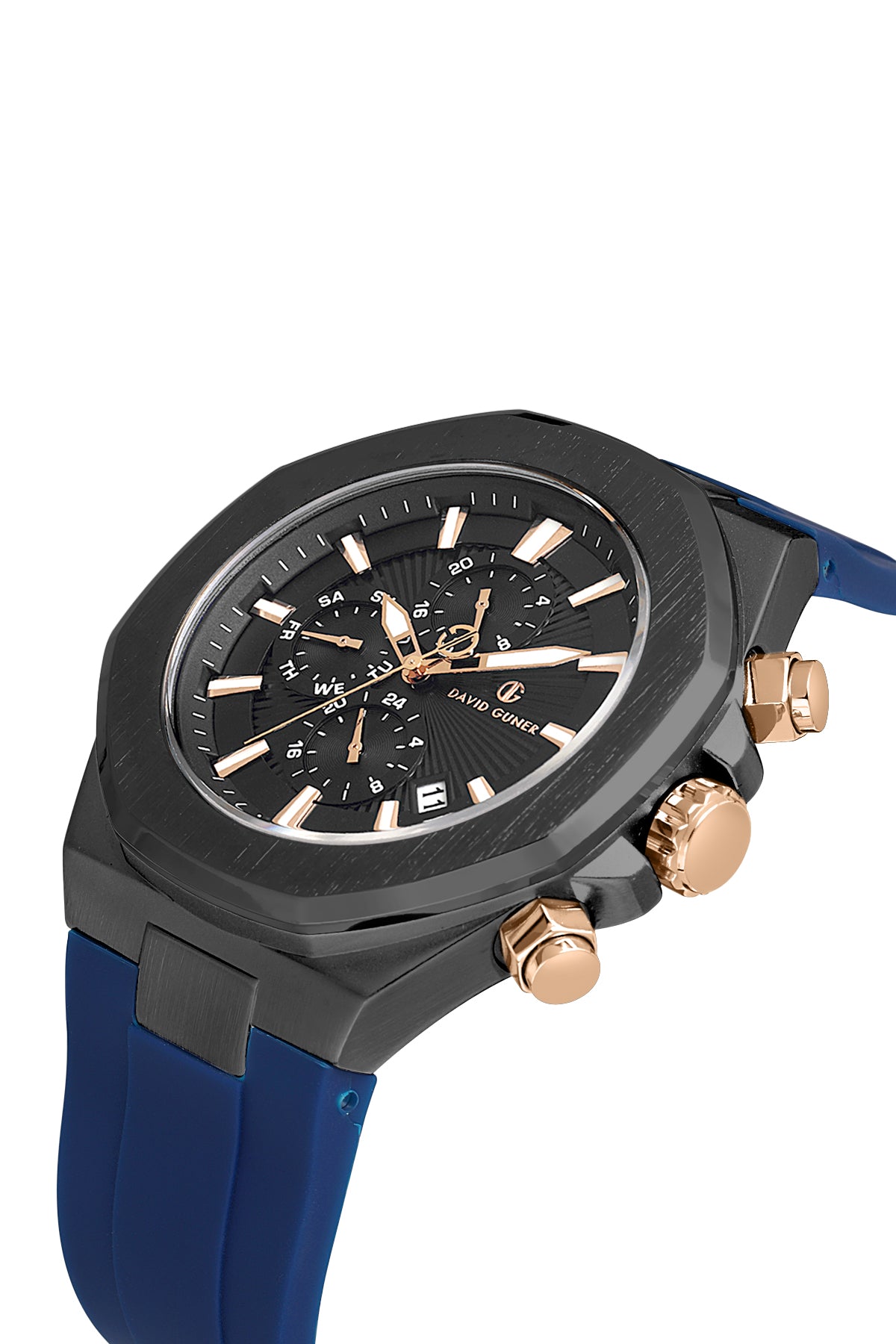 DAVID GUNER Gun Kaplamalı Mavi Kadranlı Erkek Kol Saati - DG-8848GD-ZA3