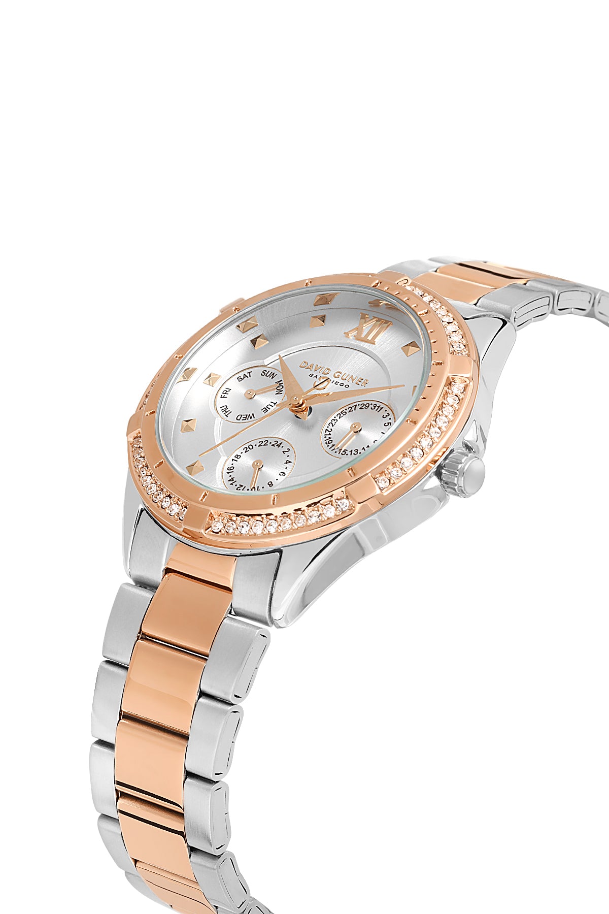 DAVID GUNER KOL SAATİ GÜMÜŞ Kadran ROSE BEYAZ Kaplama KADIN - DG-8874LA-E1