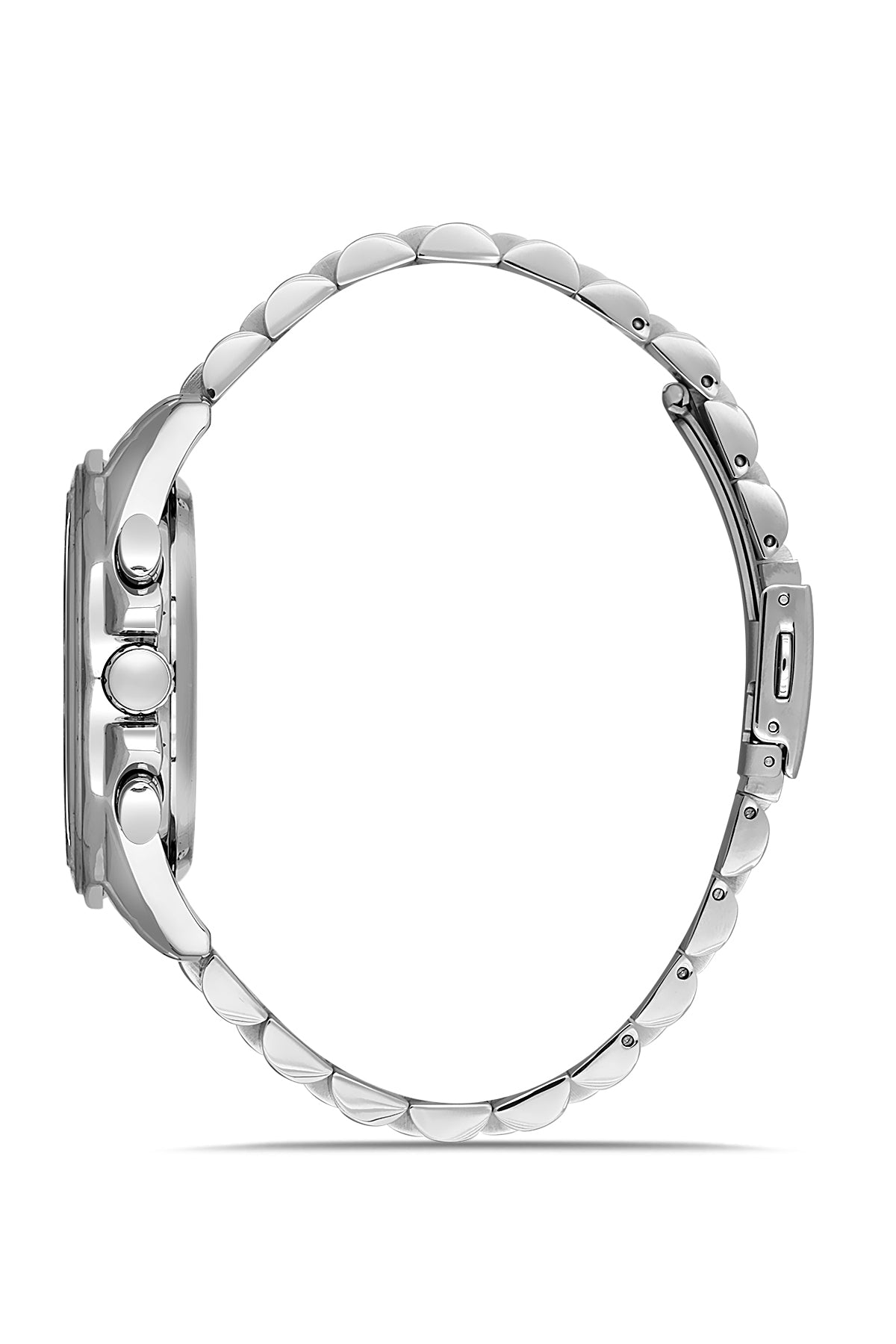 DAVID GUNER Siyah Kadranlı Beyaz Kaplama Beyaz Kordonlu Erkek Kol Saati – DG-8885GA-A2