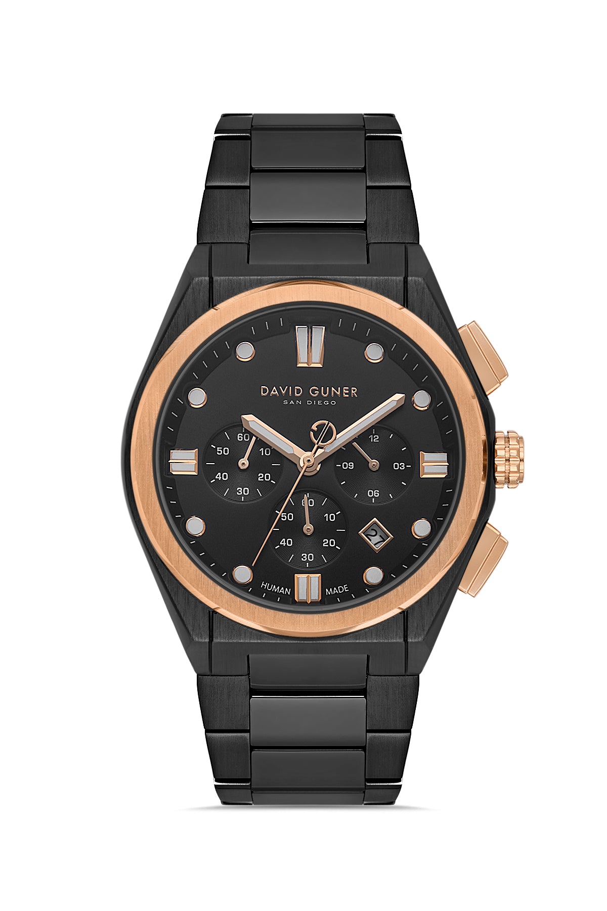DAVID GUNER KOL SAATİ SİYAH Kadran ROSE SİYAH Kaplama ERKEK - DG-8861GA-R2