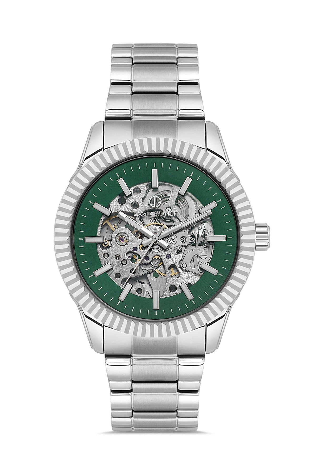 DAVID GUNER KOL SAATİ YEŞİL Kadran GÜMÜŞ Kaplama ERKEK - DG-8853GA-A10