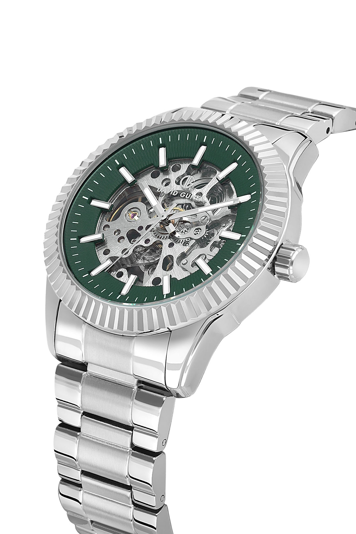 DAVID GUNER KOL SAATİ YEŞİL Kadran GÜMÜŞ Kaplama ERKEK - DG-8853GA-A10