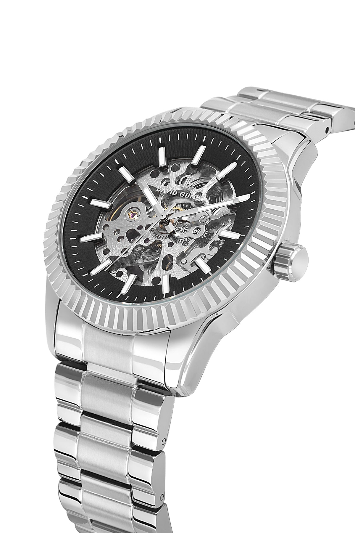 DAVID GUNER KOL SAATİ SİYAH Kadran GÜMÜŞ Kaplama ERKEK - DG-8853GA-A2