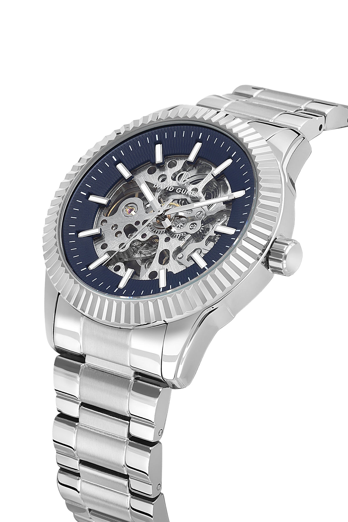 DAVID GUNER KOL SAATİ MAVİ Kadran GÜMÜŞ Kaplama ERKEK - DG-8853GA-A3