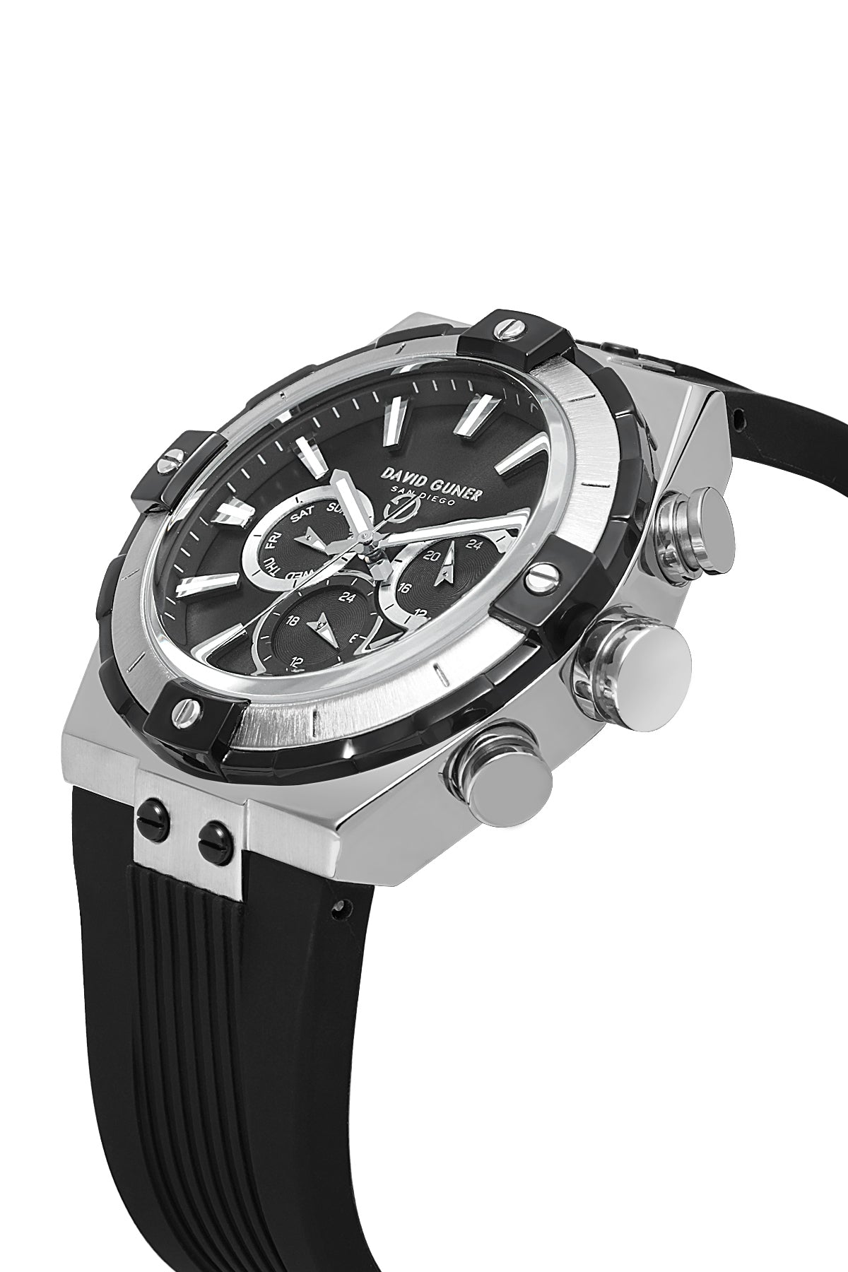 DAVID GUNER KOL SAATİ SİYAH Kadran GÜMÜŞ SİYAH Kaplama ERKEK - DG-8913GD-J2