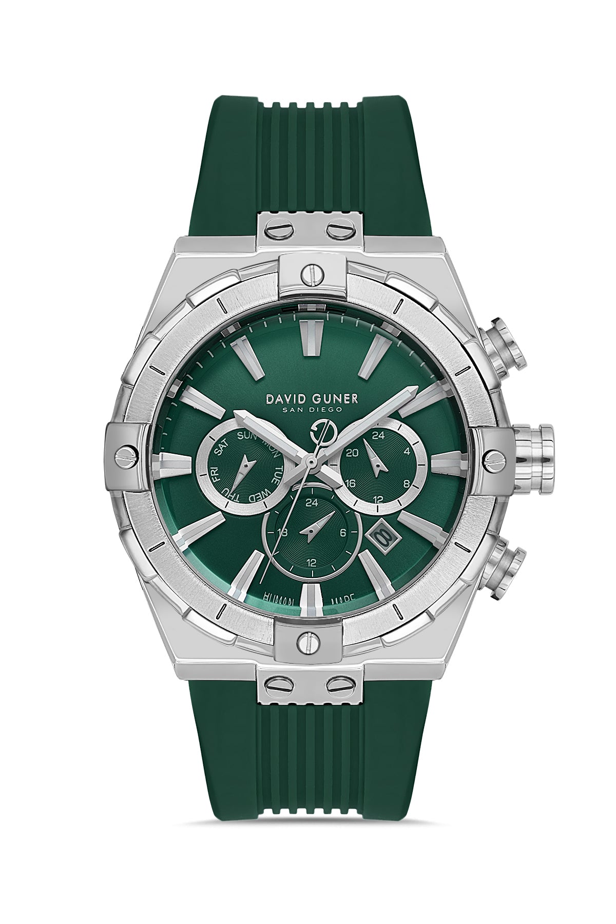 DAVID GUNER KOL SAATİ YEŞİL Kadran GÜMÜŞ Kaplama ERKEK - DG-8913GD-ZM10