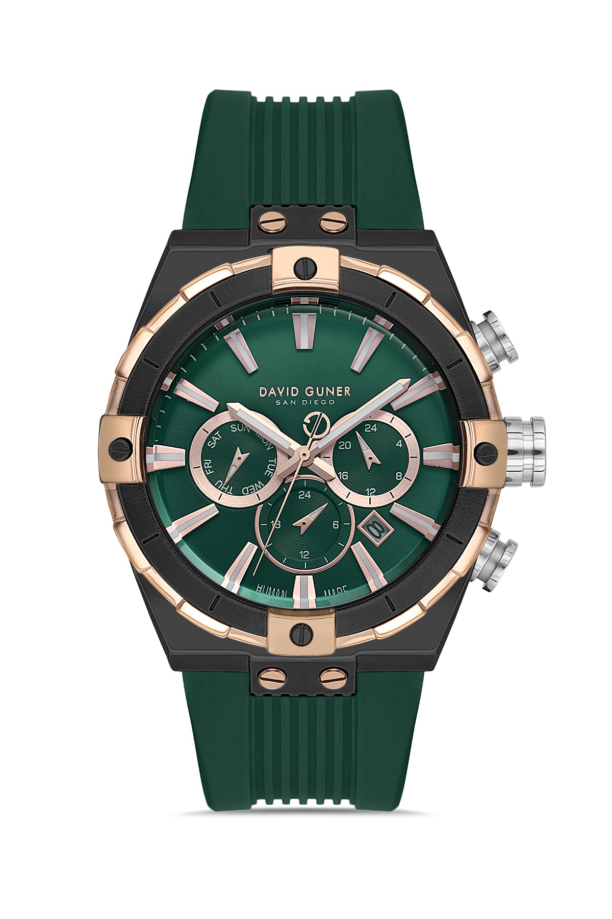 DAVID GUNER KOL SAATİ YEŞİL Kadran ROSE SİYAH Kaplama ERKEK - DG-8913GD-ZX10